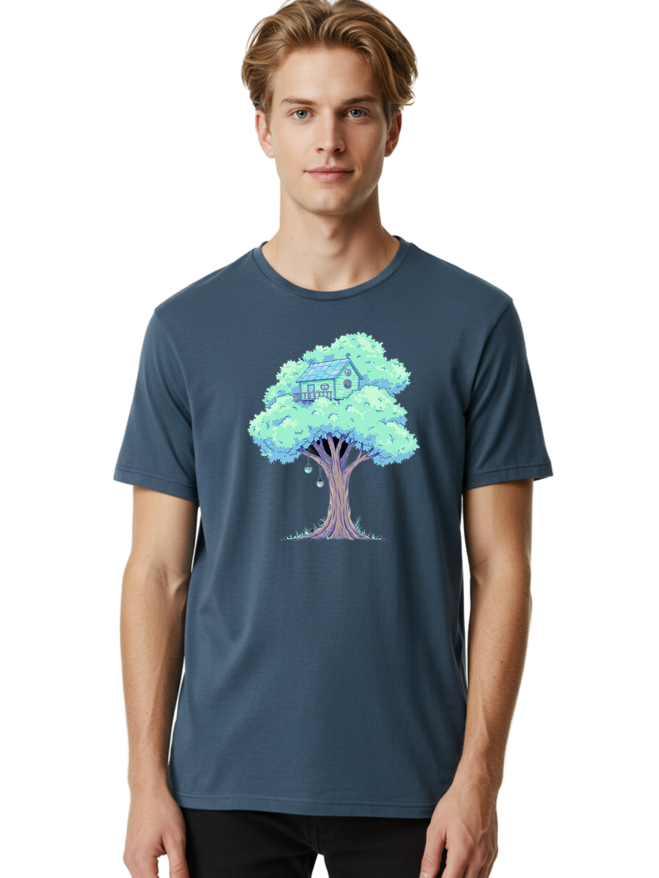 Treehouse Men'S Graphic Tee, 100% Cotton, Comfortable Casual Summer Wear, Machine Washable, Vintage Camera, Old Camera, Antique Camera, Black Camera, Classic Photography, Photography Equipment, Nostalgic Device, Film Camera, Camera Art Bal513