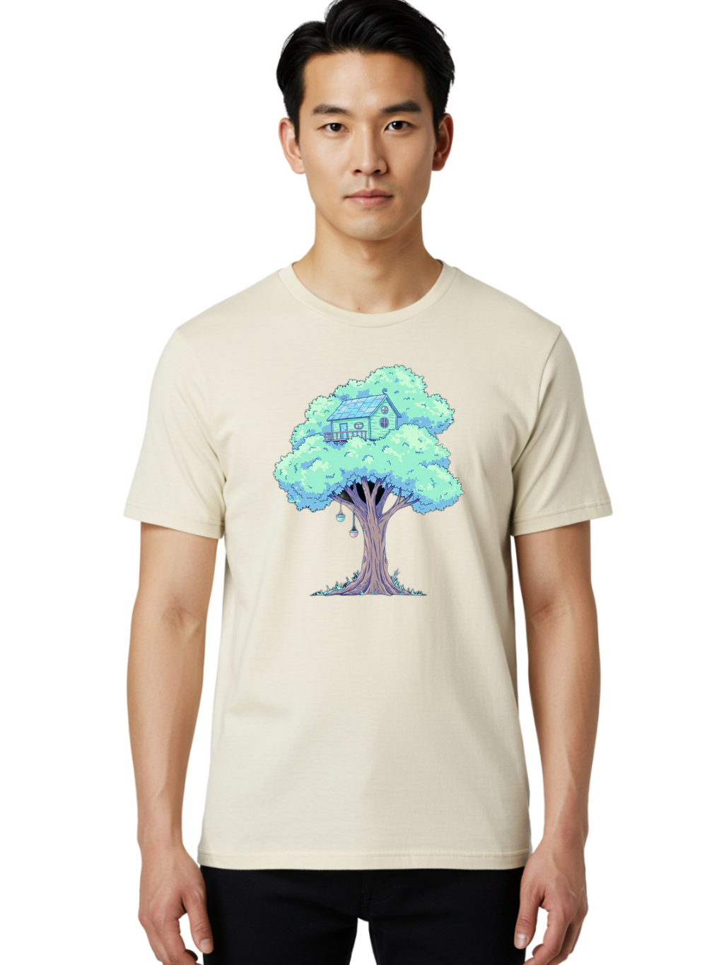 Treehouse Men'S Graphic Tee, 100% Cotton, Comfortable Casual Summer Wear, Machine Washable, Vintage Camera, Old Camera, Antique Camera, Black Camera, Classic Photography, Photography Equipment, Nostalgic Device, Film Camera, Camera Art Bal513