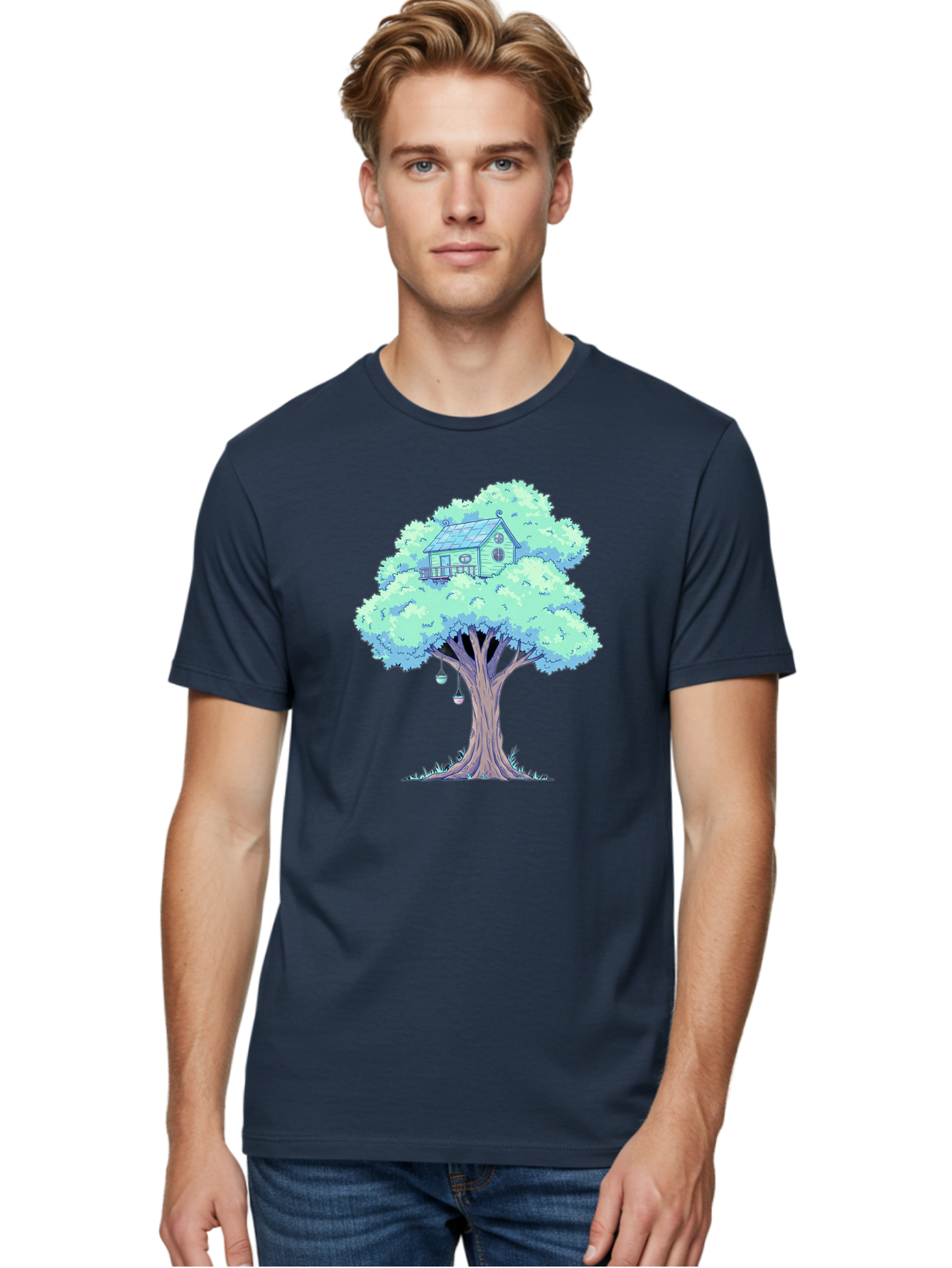 Treehouse Men'S Graphic Tee, 100% Cotton, Comfortable Casual Summer Wear, Machine Washable, Vintage Camera, Old Camera, Antique Camera, Black Camera, Classic Photography, Photography Equipment, Nostalgic Device, Film Camera, Camera Art Bal513