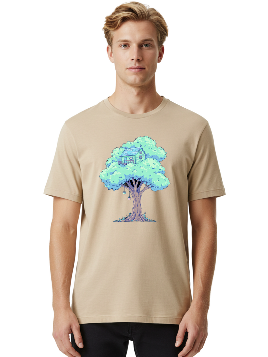 Treehouse Men'S Graphic Tee, 100% Cotton, Comfortable Casual Summer Wear, Machine Washable, Vintage Camera, Old Camera, Antique Camera, Black Camera, Classic Photography, Photography Equipment, Nostalgic Device, Film Camera, Camera Art Bal513