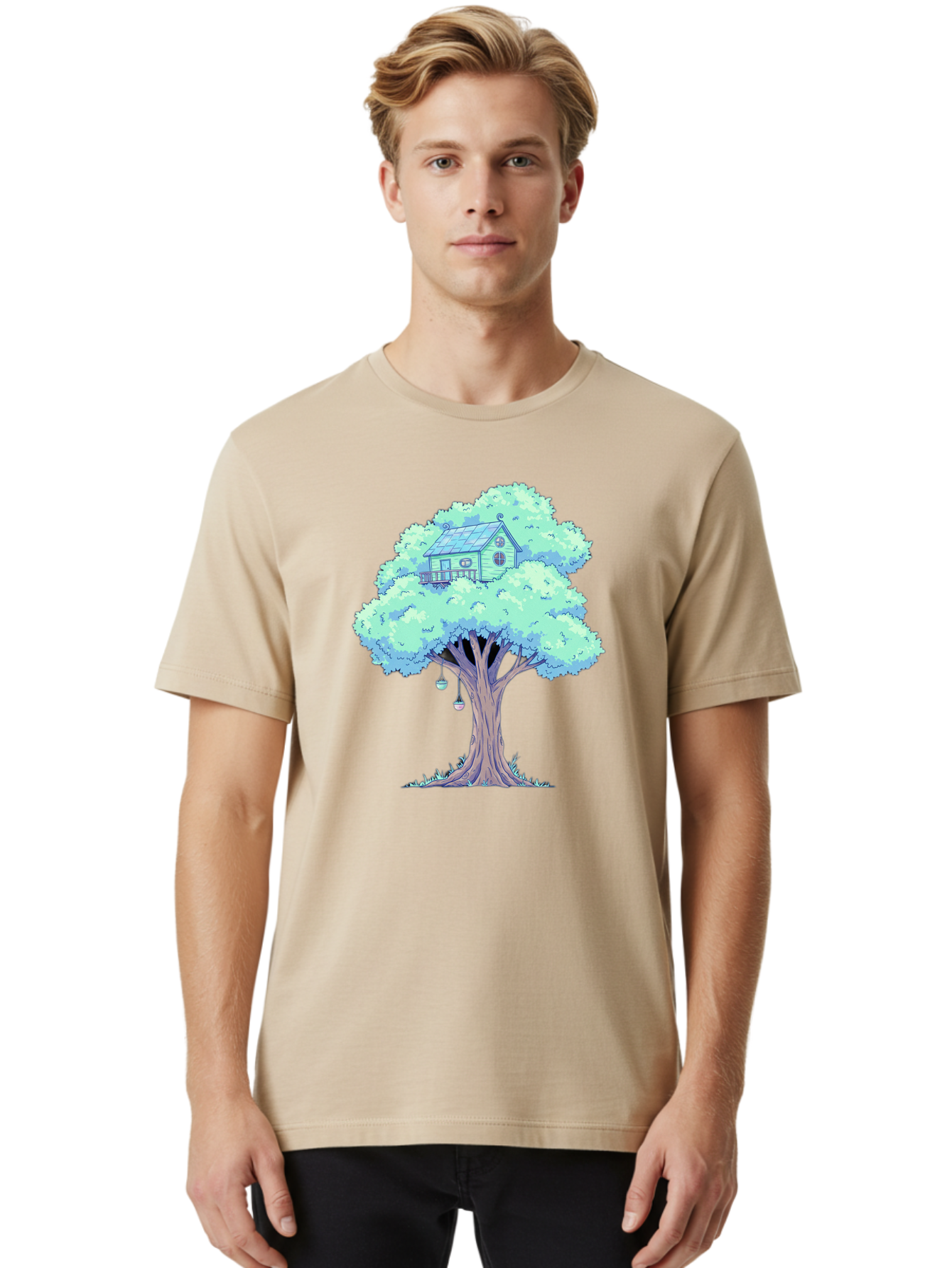 Treehouse Men'S Graphic Tee, 100% Cotton, Comfortable Casual Summer Wear, Machine Washable, Vintage Camera, Old Camera, Antique Camera, Black Camera, Classic Photography, Photography Equipment, Nostalgic Device, Film Camera, Camera Art Bal513