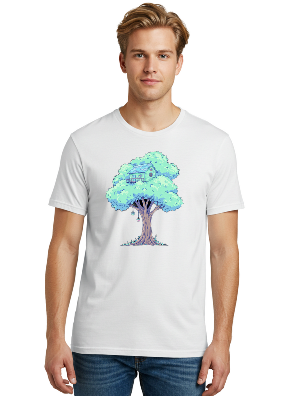 Treehouse Men'S Graphic Tee, 100% Cotton, Comfortable Casual Summer Wear, Machine Washable, Vintage Camera, Old Camera, Antique Camera, Black Camera, Classic Photography, Photography Equipment, Nostalgic Device, Film Camera, Camera Art Bal513