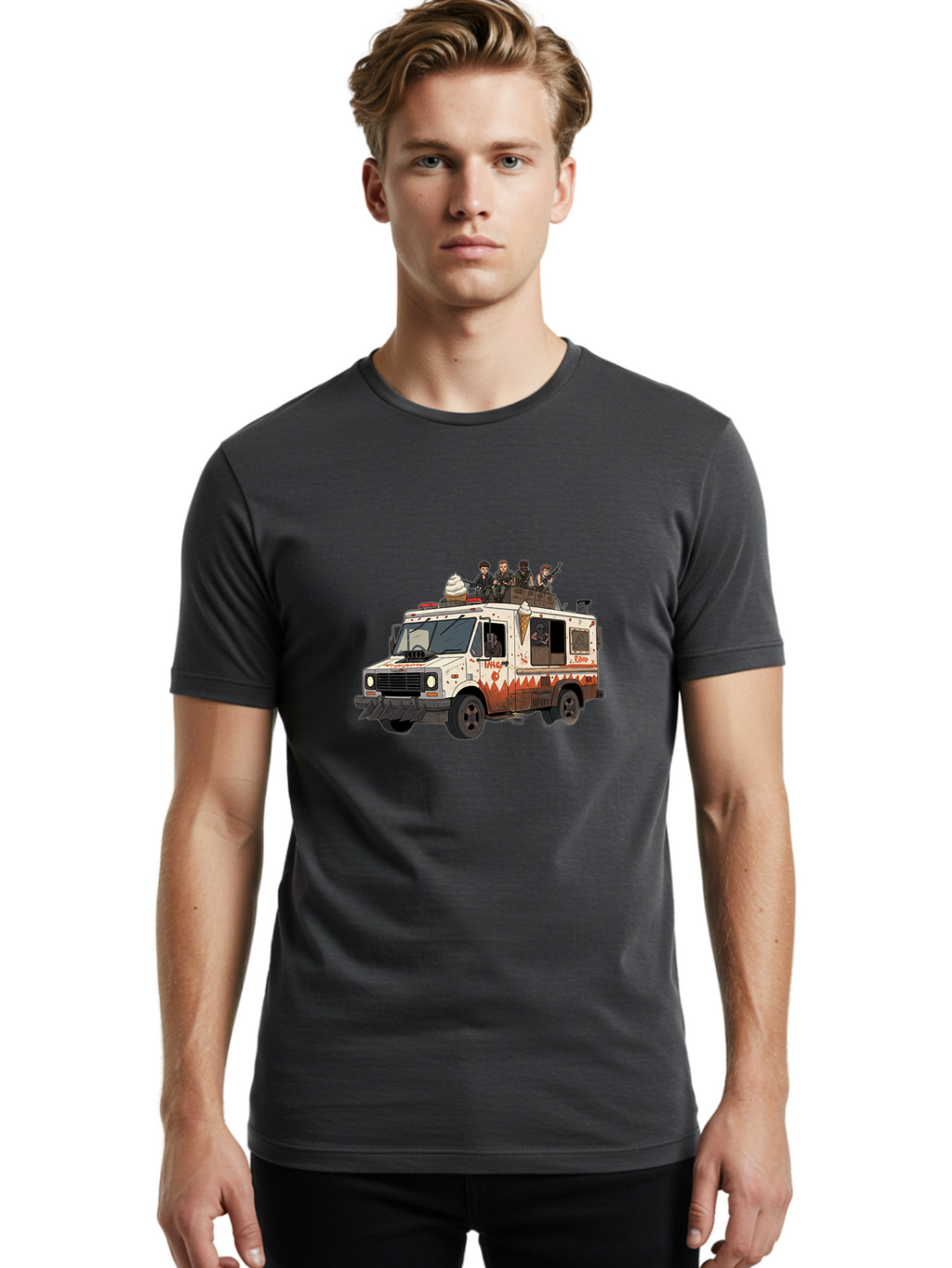 Truck Men'S Graphic Tee, 100% Cotton, Comfortable Casual Summer Wear, Machine Washable, Vintage Camera, Old Camera, Antique Camera, Black Camera, Classic Photography, Photography Equipment, Nostalgic Device, Film Camera, Camera Art Bal515