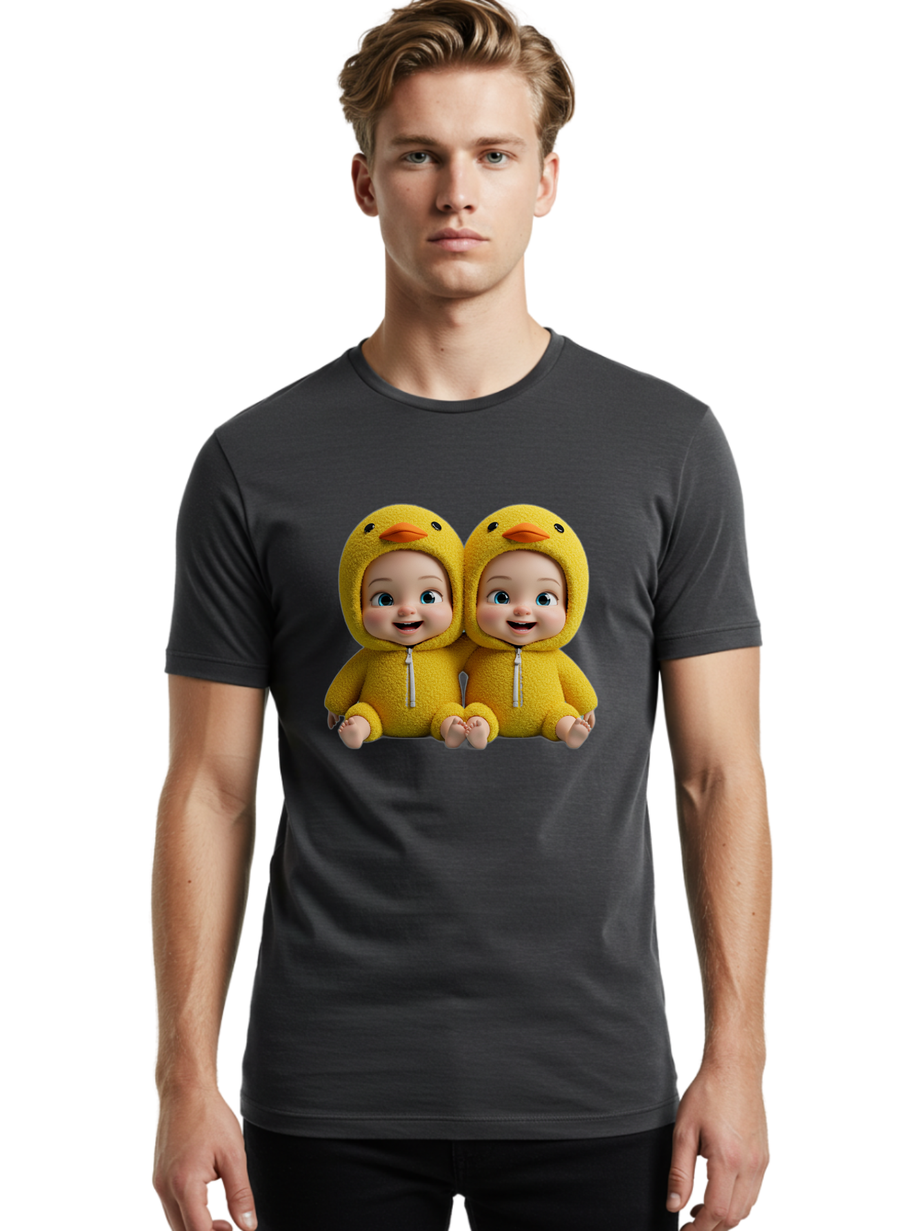 Twin-Babies-In-Duck-Costumes Men'S Graphic Tee, 100% Cotton, Comfortable Casual Summer Wear, Machine Washable, Vintage Camera, Old Camera, Antique Camera, Black Camera, Classic Photography, Photography Equipment, Nostalgic Device, Film Camera, Bal519