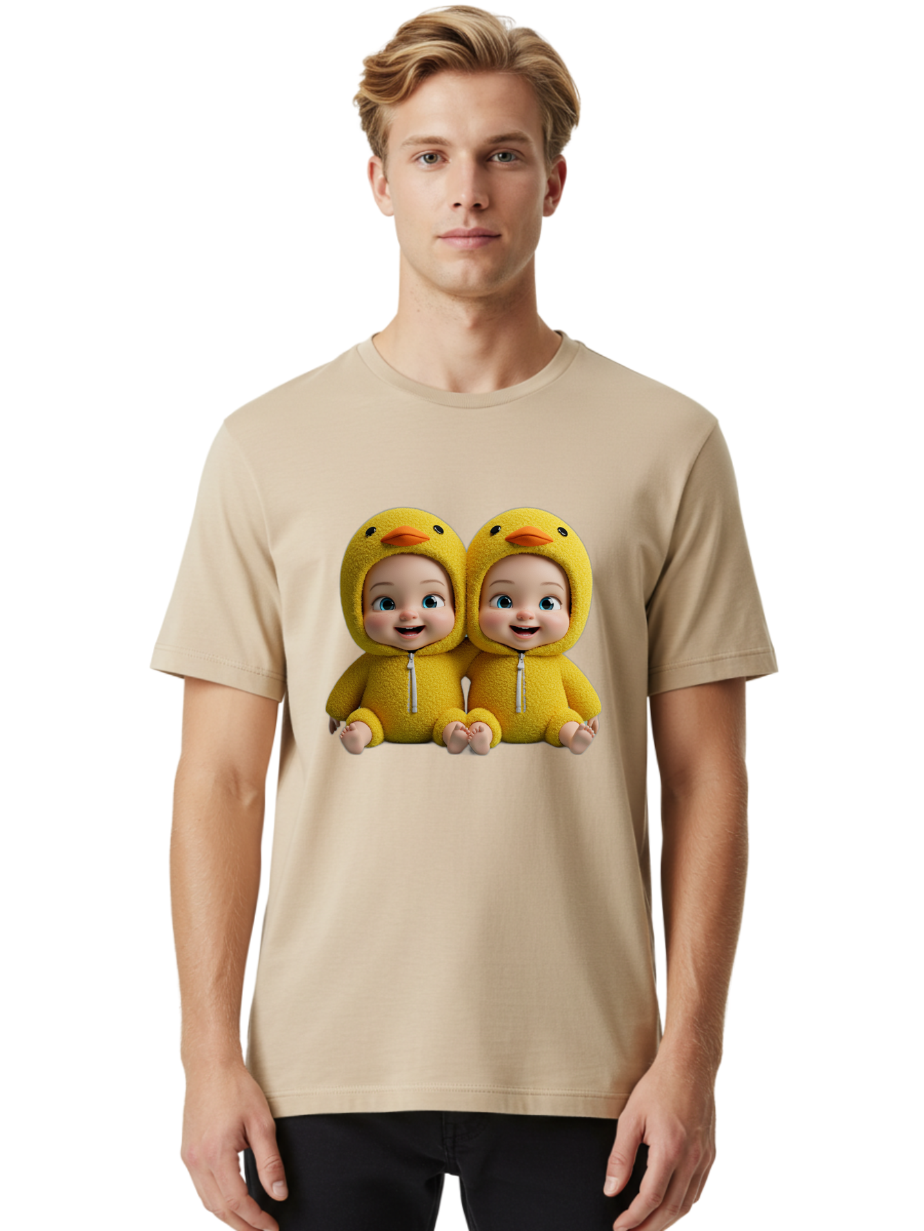 Twin-Babies-In-Duck-Costumes Men'S Graphic Tee, 100% Cotton, Comfortable Casual Summer Wear, Machine Washable, Vintage Camera, Old Camera, Antique Camera, Black Camera, Classic Photography, Photography Equipment, Nostalgic Device, Film Camera, Bal519