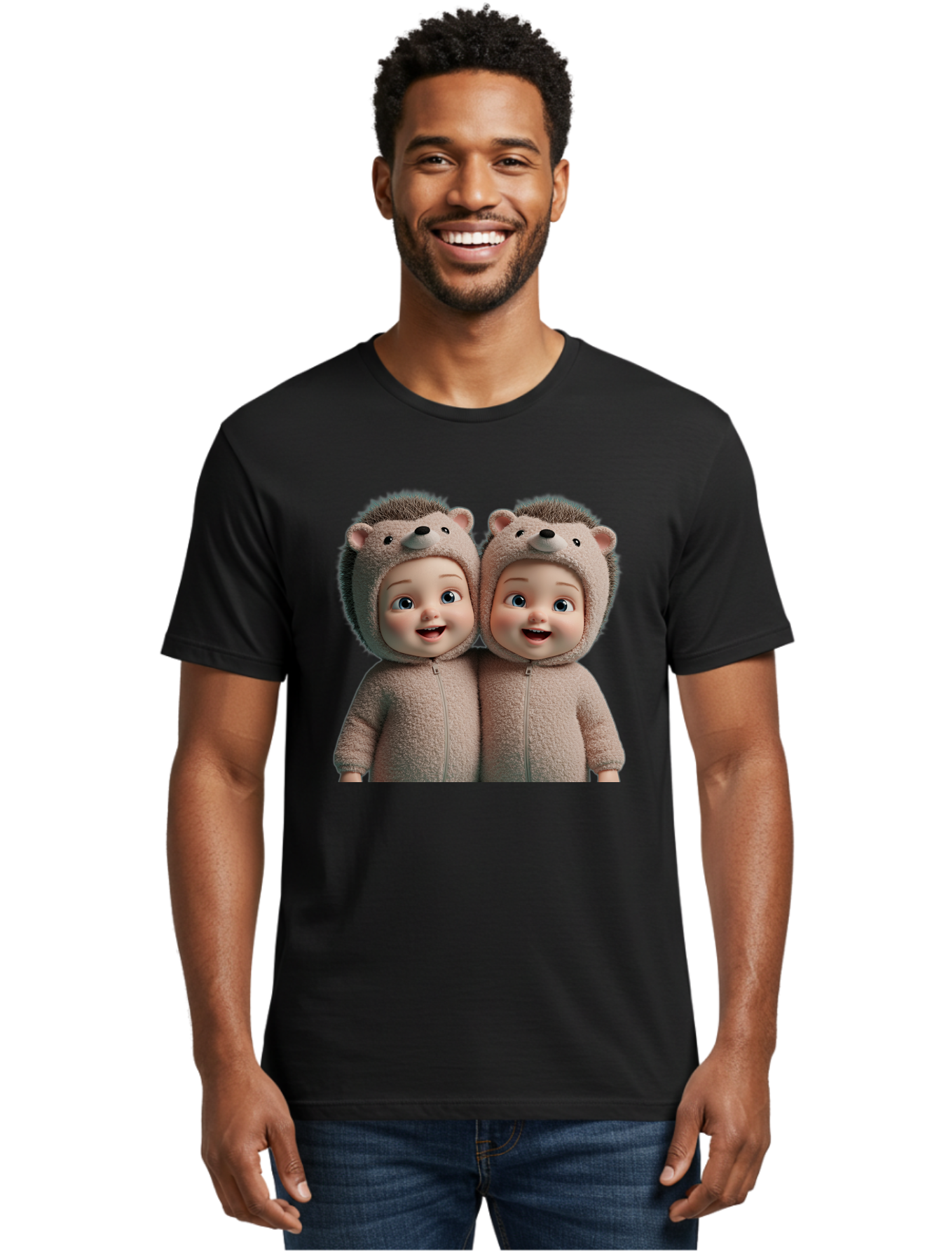 Twin-Babies-In-Hedgehog-Costumes Men'S Graphic Tee, 100% Cotton, Comfortable Casual Summer Wear, Machine Washable, Vintage Camera, Old Camera, Antique Camera, Black Camera, Classic Photography, Photography Equipment, Nostalgic Device, Bal520