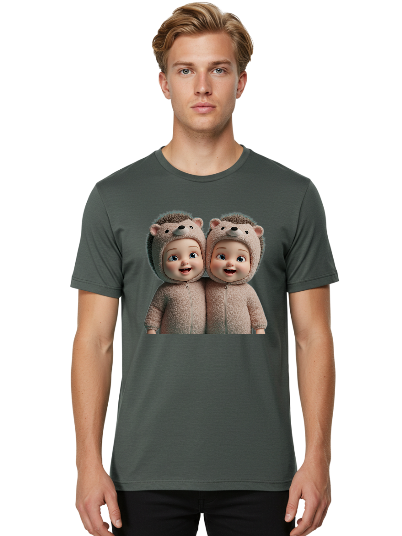 Twin-Babies-In-Hedgehog-Costumes Men'S Graphic Tee, 100% Cotton, Comfortable Casual Summer Wear, Machine Washable, Vintage Camera, Old Camera, Antique Camera, Black Camera, Classic Photography, Photography Equipment, Nostalgic Device, Bal520