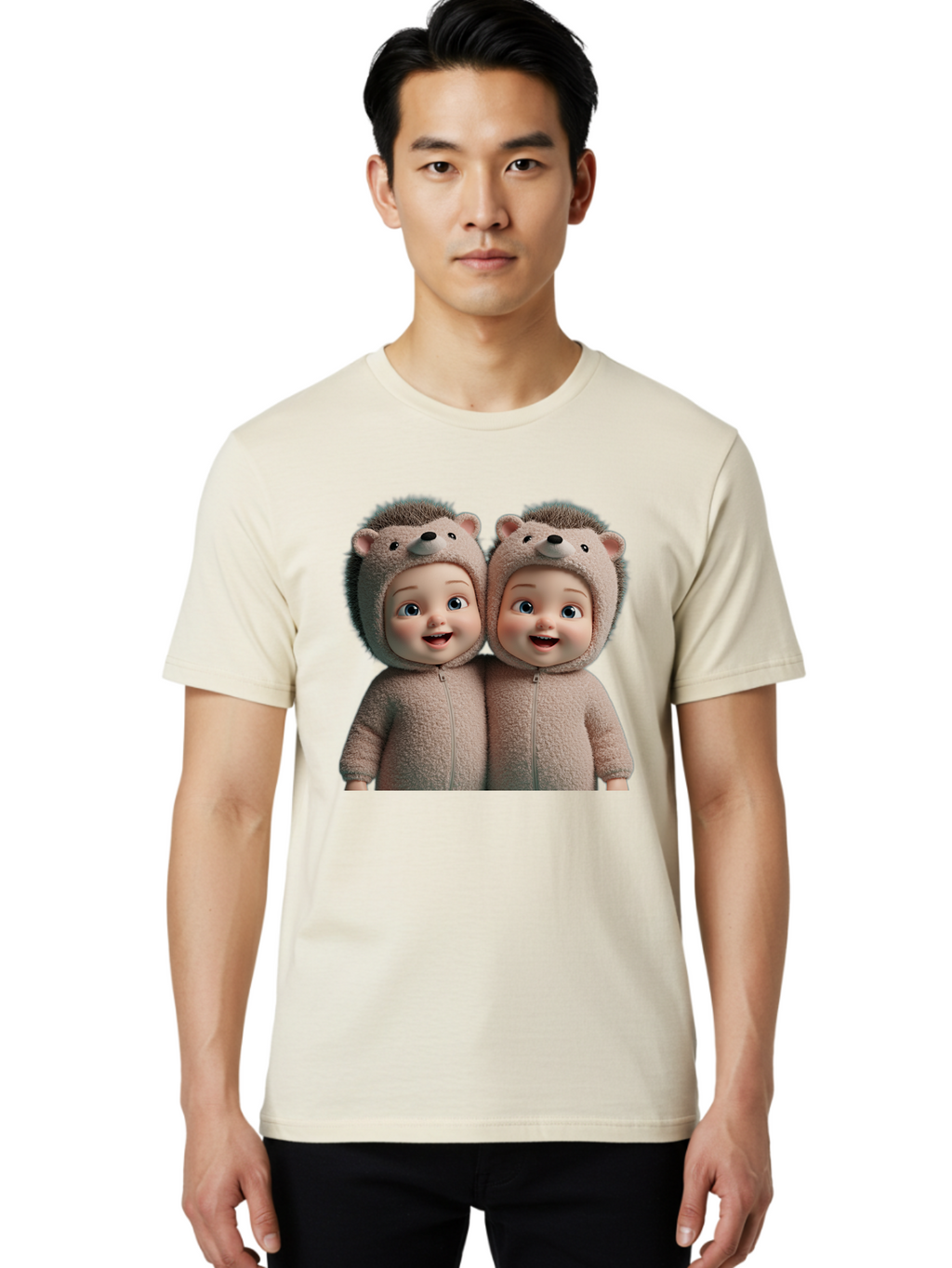 Twin-Babies-In-Hedgehog-Costumes Men'S Graphic Tee, 100% Cotton, Comfortable Casual Summer Wear, Machine Washable, Vintage Camera, Old Camera, Antique Camera, Black Camera, Classic Photography, Photography Equipment, Nostalgic Device, Bal520
