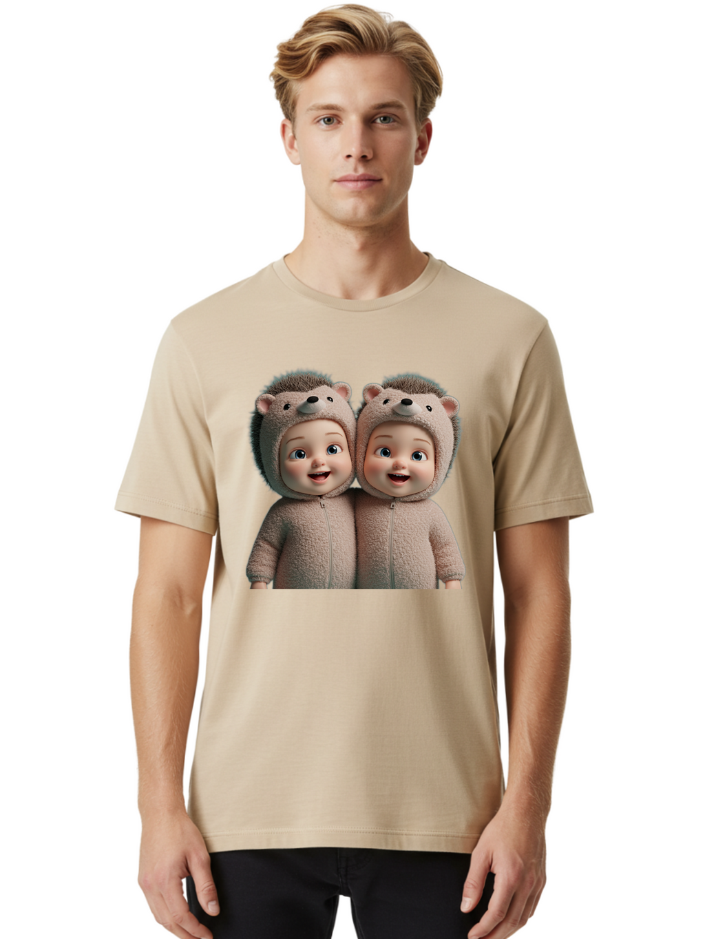 Twin-Babies-In-Hedgehog-Costumes Men'S Graphic Tee, 100% Cotton, Comfortable Casual Summer Wear, Machine Washable, Vintage Camera, Old Camera, Antique Camera, Black Camera, Classic Photography, Photography Equipment, Nostalgic Device, Bal520
