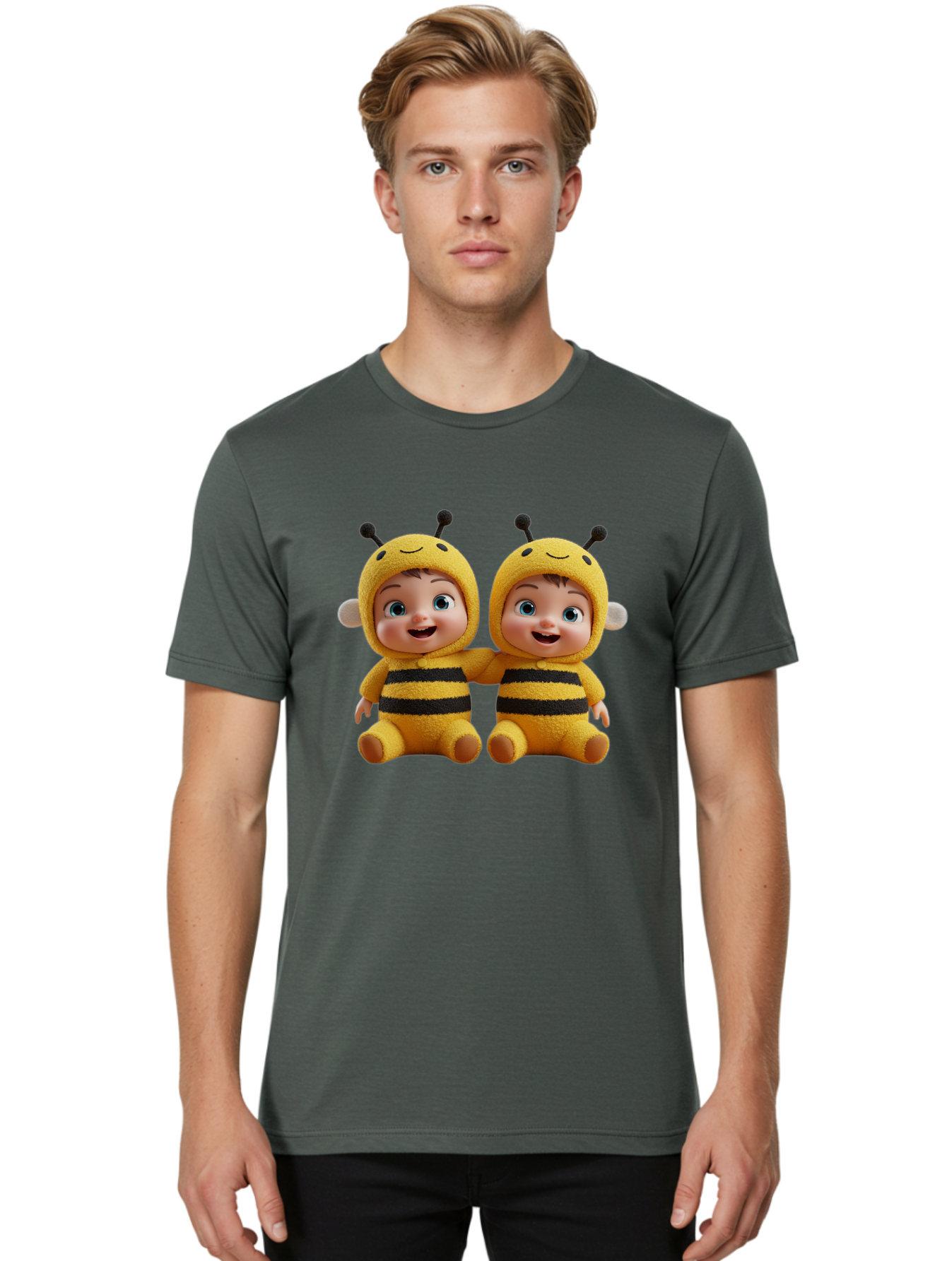 Twin-Baby-Bees Men'S Graphic Tee, 100% Cotton, Comfortable Casual Summer Wear, Machine Washable, Vintage Camera, Old Camera, Antique Camera, Black Camera, Classic Photography, Photography Equipment, Nostalgic Device, Film Camera, Camera Art Bal523