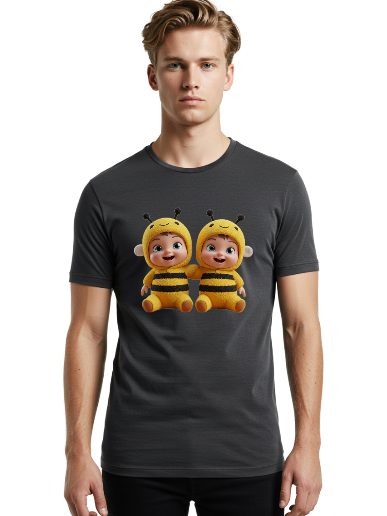 Twin-Baby-Bees Men'S Graphic Tee, 100% Cotton, Comfortable Casual Summer Wear, Machine Washable, Vintage Camera, Old Camera, Antique Camera, Black Camera, Classic Photography, Photography Equipment, Nostalgic Device, Film Camera, Camera Art Bal523