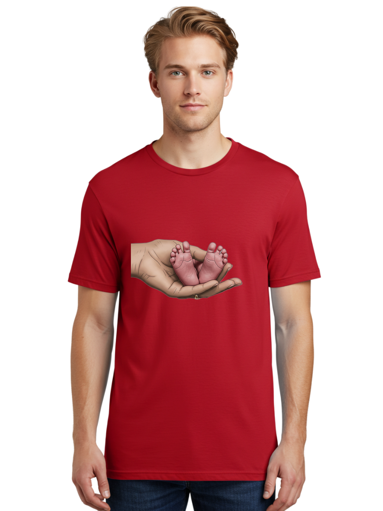 Twin-Baby-Feet-1 Men'S Graphic Tee, 100% Cotton, Comfortable Casual Summer Wear, Machine Washable, Vintage Camera, Old Camera, Antique Camera, Black Camera, Classic Photography, Photography Equipment, Nostalgic Device, Film Camera, Camera Art Bal524