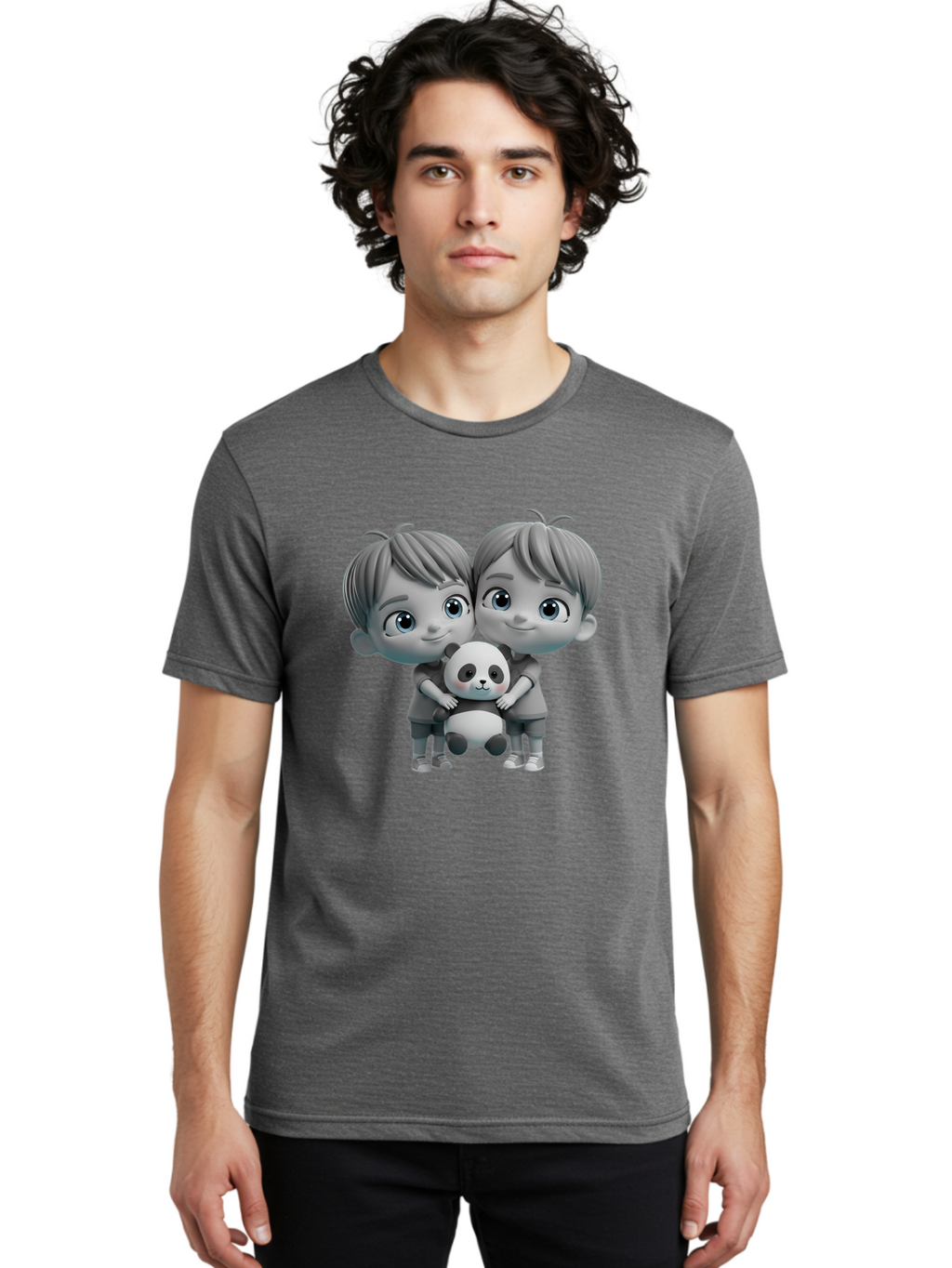 Twin-Boys-Hugging-Panda Men'S Graphic Tee, 100% Cotton, Comfortable Casual Summer Wear, Machine Washable, Vintage Camera, Old Camera, Antique Camera, Black Camera, Classic Photography, Photography Equipment, Nostalgic Device, Film Camera, Bal526