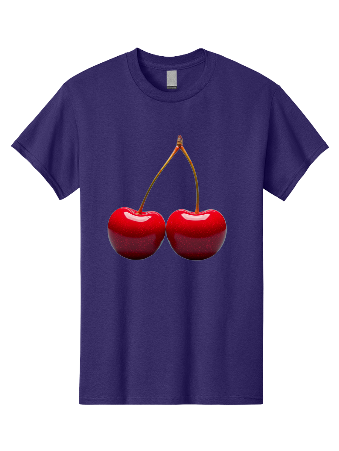 Two-Cherries-1 Men'S Graphic Tee, 100% Cotton, Comfortable Casual Summer Wear, Machine Washable, Vintage Camera, Old Camera, Antique Camera, Black Camera, Classic Photography, Photography Equipment, Nostalgic Device, Film Camera, Camera Art Bal532
