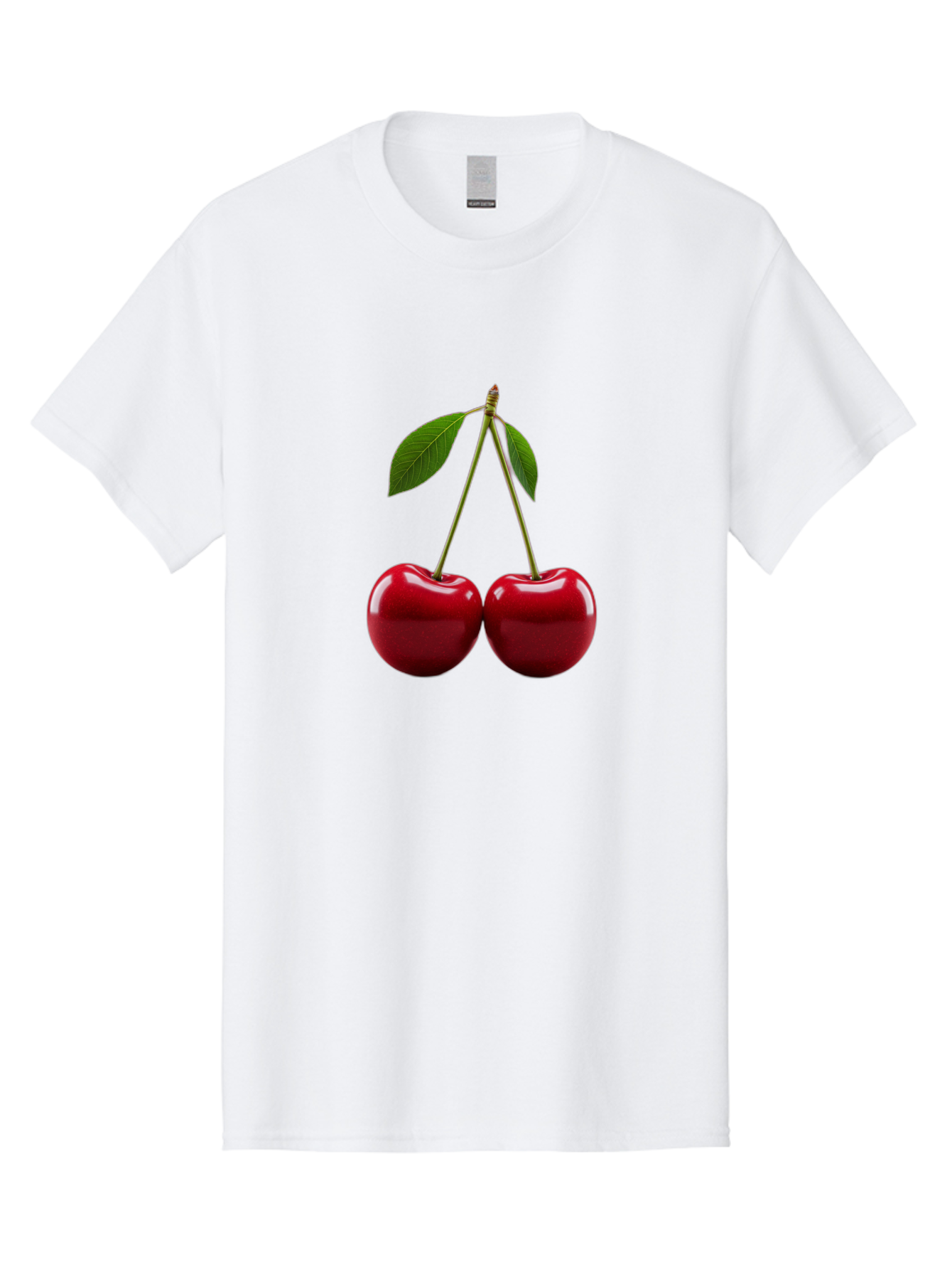 Two-Cherries-2 Men'S Graphic Tee, 100% Cotton, Comfortable Casual Summer Wear, Machine Washable, Vintage Camera, Old Camera, Antique Camera, Black Camera, Classic Photography, Photography Equipment, Nostalgic Device, Film Camera, Camera Art Bal533