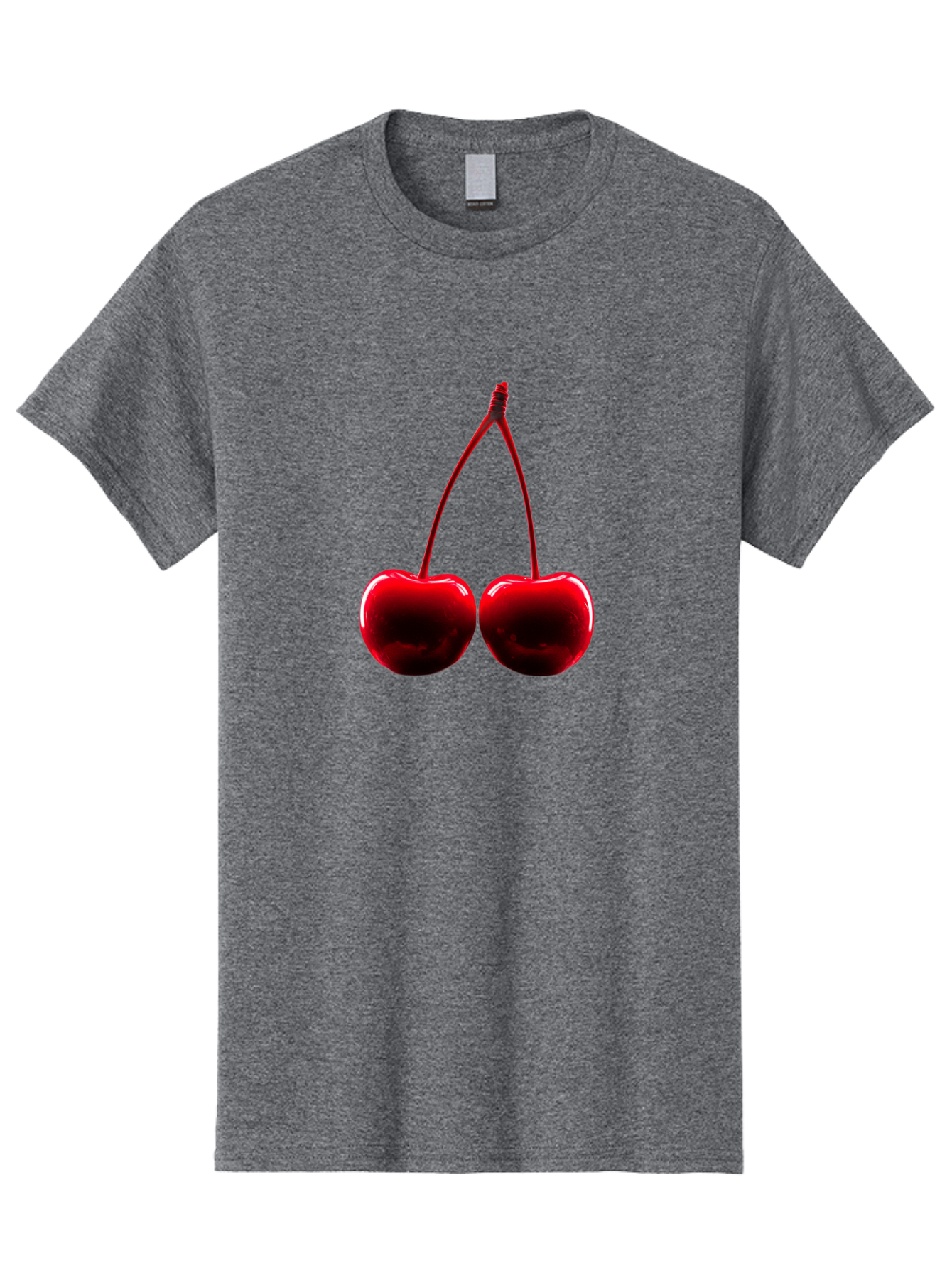 Two-Cherries-3 Men'S Graphic Tee, 100% Cotton, Comfortable Casual Summer Wear, Machine Washable, Vintage Camera, Old Camera, Antique Camera, Black Camera, Classic Photography, Photography Equipment, Nostalgic Device, Film Camera, Camera Art Bal534