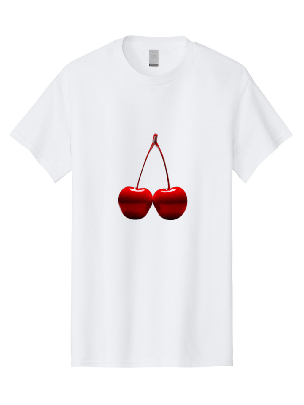 Two-Cherries-4 Men'S Graphic Tee, 100% Cotton, Comfortable Casual Summer Wear, Machine Washable, Vintage Camera, Old Camera, Antique Camera, Black Camera, Classic Photography, Photography Equipment, Nostalgic Device, Film Camera, Camera Art Bal535