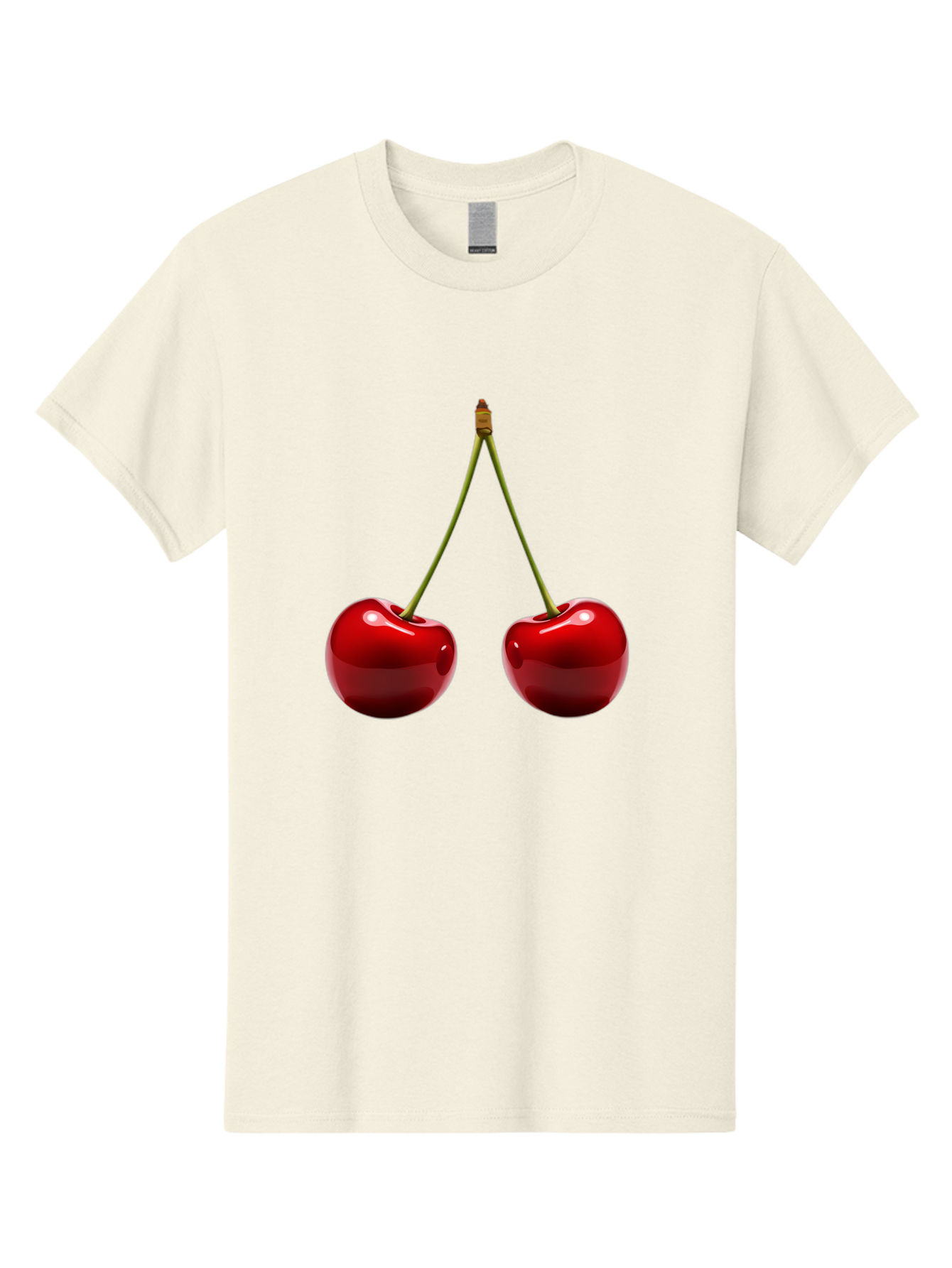 Two-Cherries-5 Men'S Graphic Tee, 100% Cotton, Comfortable Casual Summer Wear, Machine Washable, Vintage Camera, Old Camera, Antique Camera, Black Camera, Classic Photography, Photography Equipment, Nostalgic Device, Film Camera, Camera Art Bal536