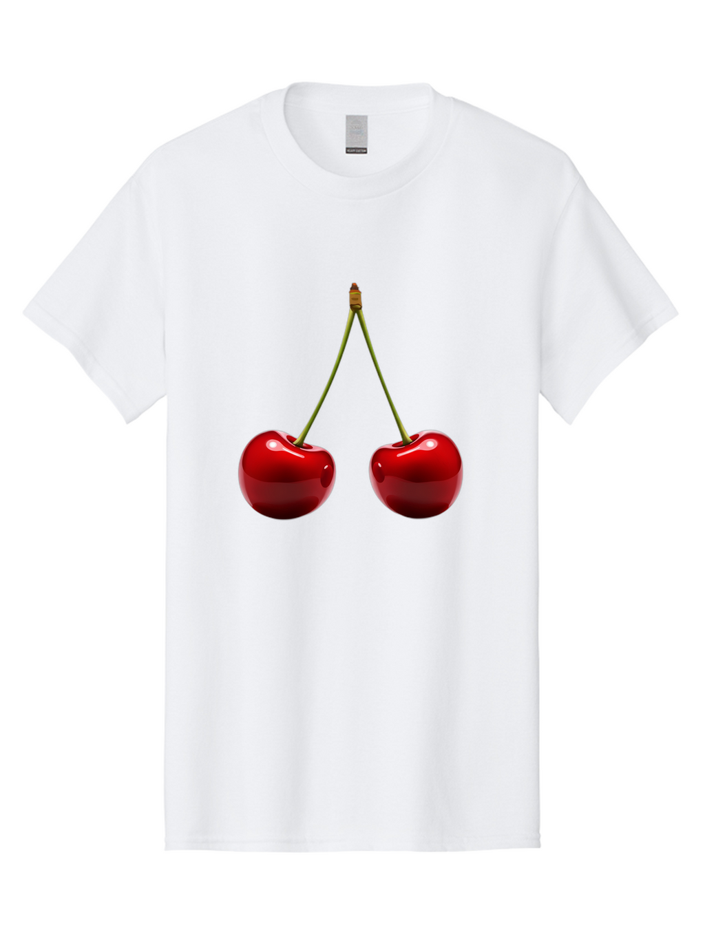 Two-Cherries-5 Men'S Graphic Tee, 100% Cotton, Comfortable Casual Summer Wear, Machine Washable, Vintage Camera, Old Camera, Antique Camera, Black Camera, Classic Photography, Photography Equipment, Nostalgic Device, Film Camera, Camera Art Bal536