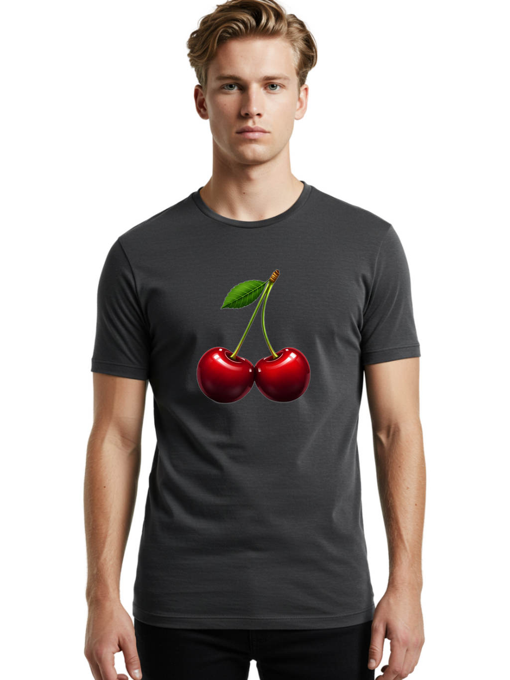 Two-Cherries Men'S Graphic Tee, 100% Cotton, Comfortable Casual Summer Wear, Machine Washable, Vintage Camera, Old Camera, Antique Camera, Black Camera, Classic Photography, Photography Equipment, Nostalgic Device, Film Camera, Camera Art Bal537