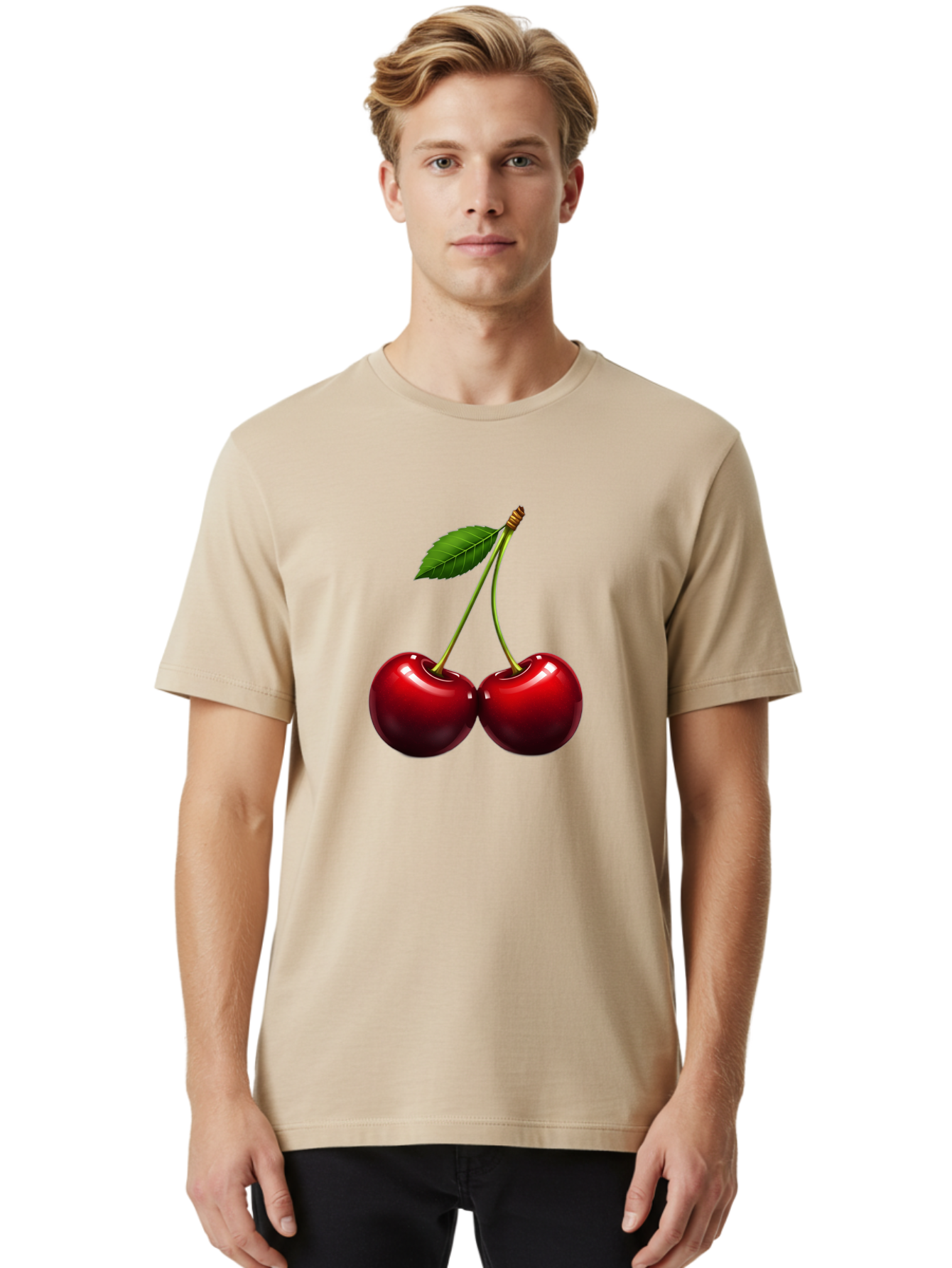 Two-Cherries Men'S Graphic Tee, 100% Cotton, Comfortable Casual Summer Wear, Machine Washable, Vintage Camera, Old Camera, Antique Camera, Black Camera, Classic Photography, Photography Equipment, Nostalgic Device, Film Camera, Camera Art Bal537
