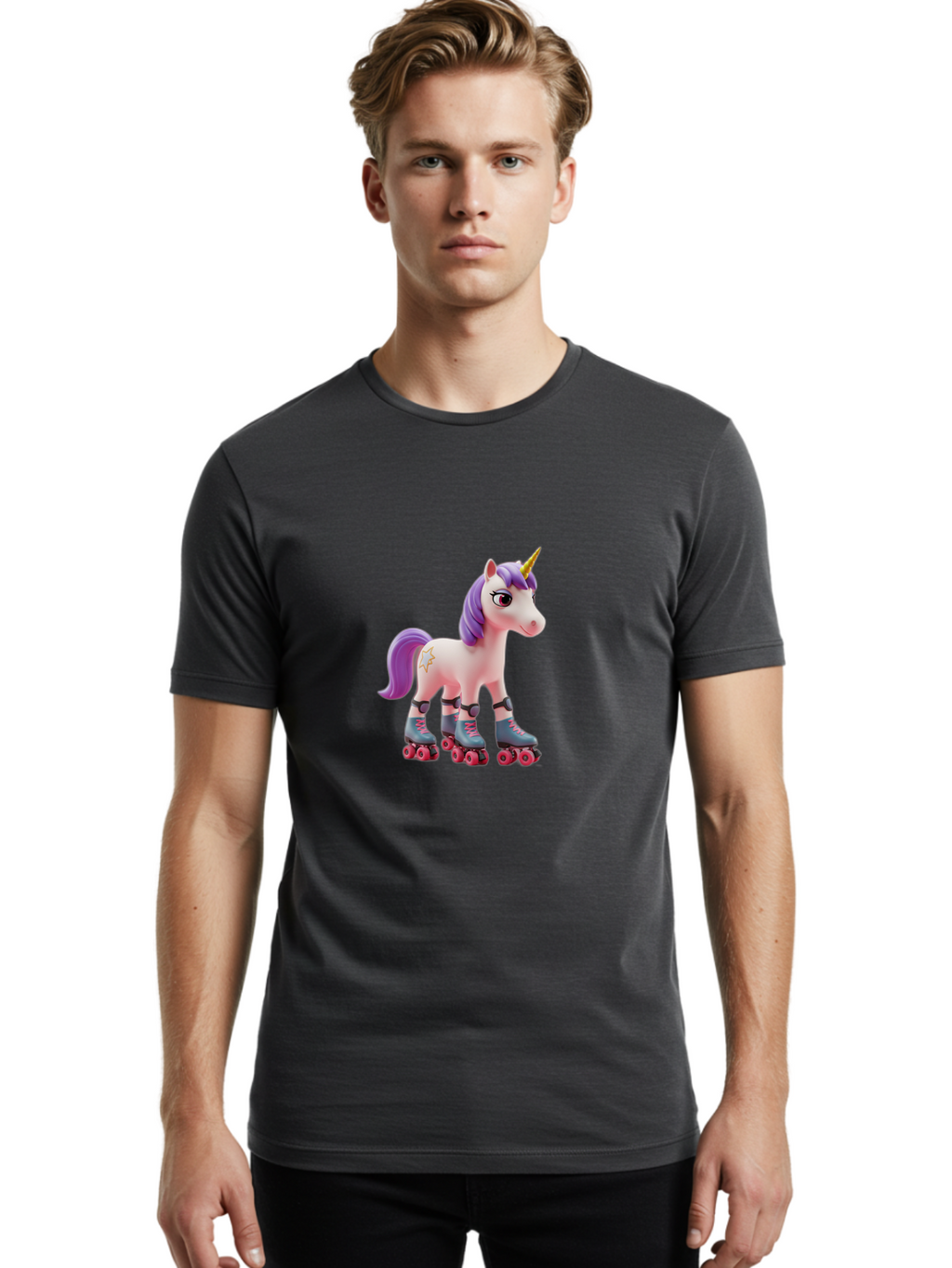 Unicorn-On-Rollerskates-3 Men'S Graphic Tee, 100% Cotton, Comfortable Casual Summer Wear, Machine Washable, Vintage Camera, Old Camera, Antique Camera, Black Camera, Classic Photography, Photography Equipment, Nostalgic Device, Film Camera, Bal548