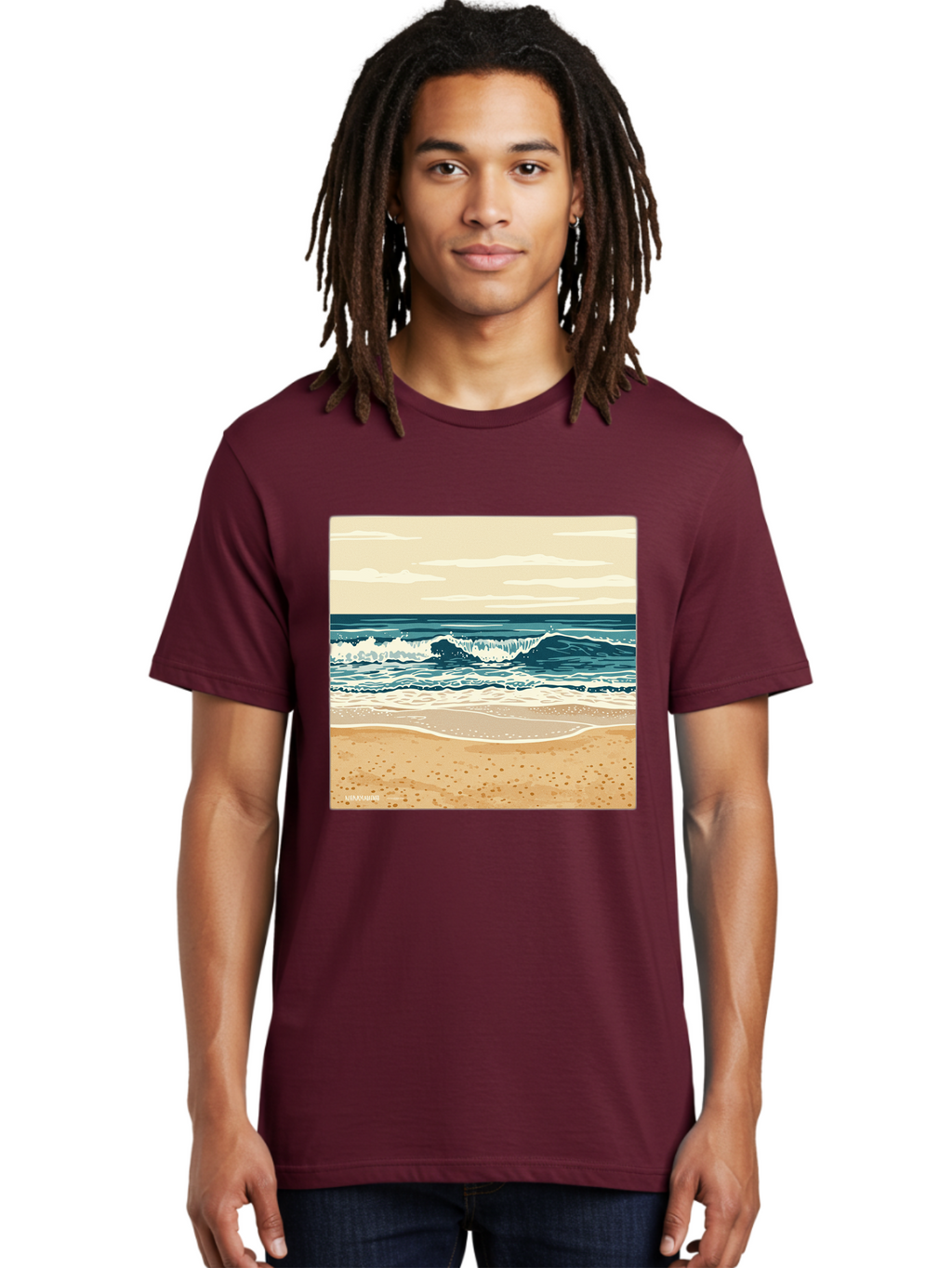 Unplugged-Beach-Scene Men'S Graphic Tee, 100% Cotton, Comfortable Casual Summer Wear, Machine Washable, Vintage Camera, Old Camera, Antique Camera, Black Camera, Classic Photography, Photography Equipment, Nostalgic Device, Film Camera, Bal551