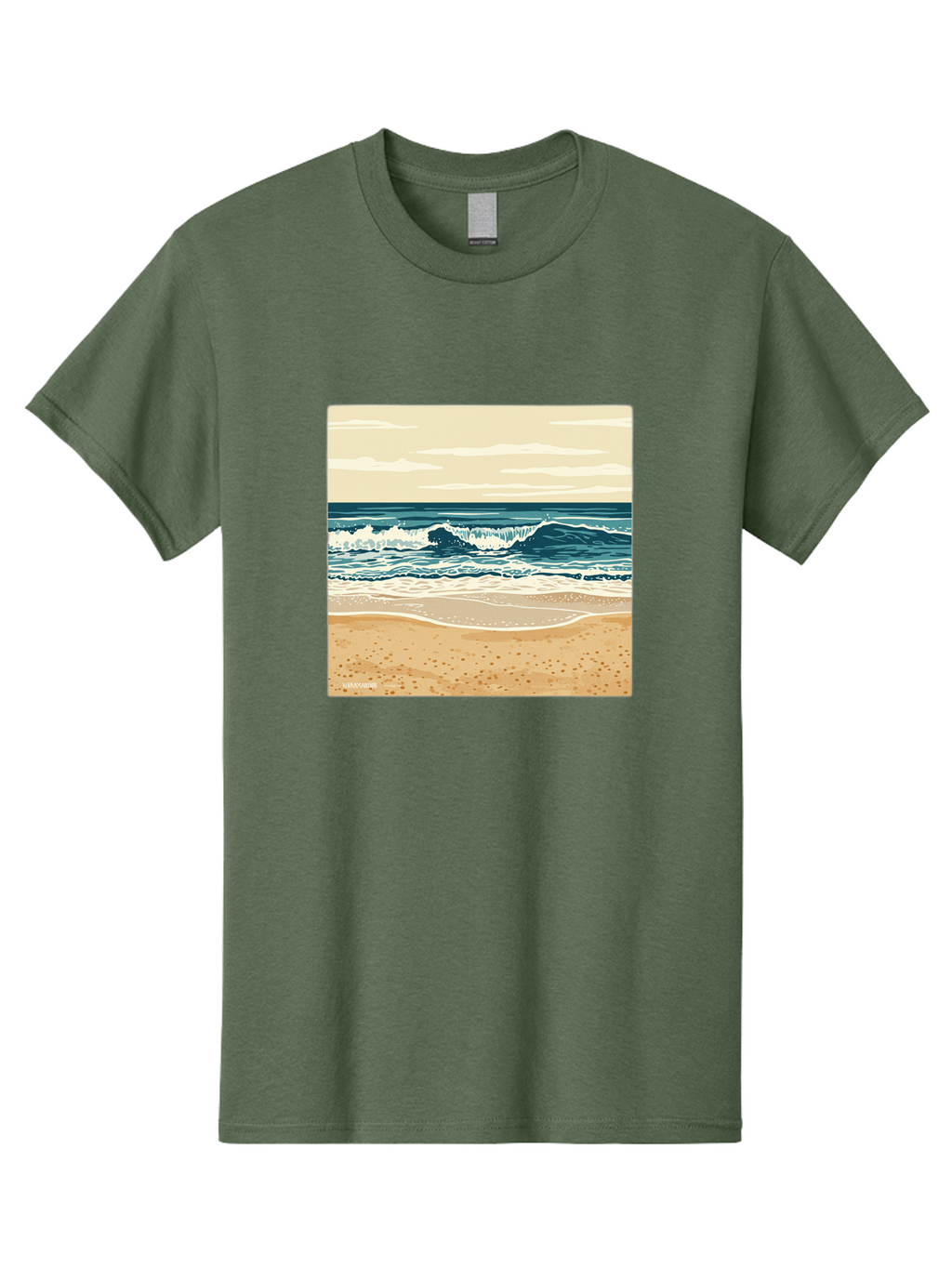 Unplugged-Beach-Scene Men'S Graphic Tee, 100% Cotton, Comfortable Casual Summer Wear, Machine Washable, Vintage Camera, Old Camera, Antique Camera, Black Camera, Classic Photography, Photography Equipment, Nostalgic Device, Film Camera, Bal551