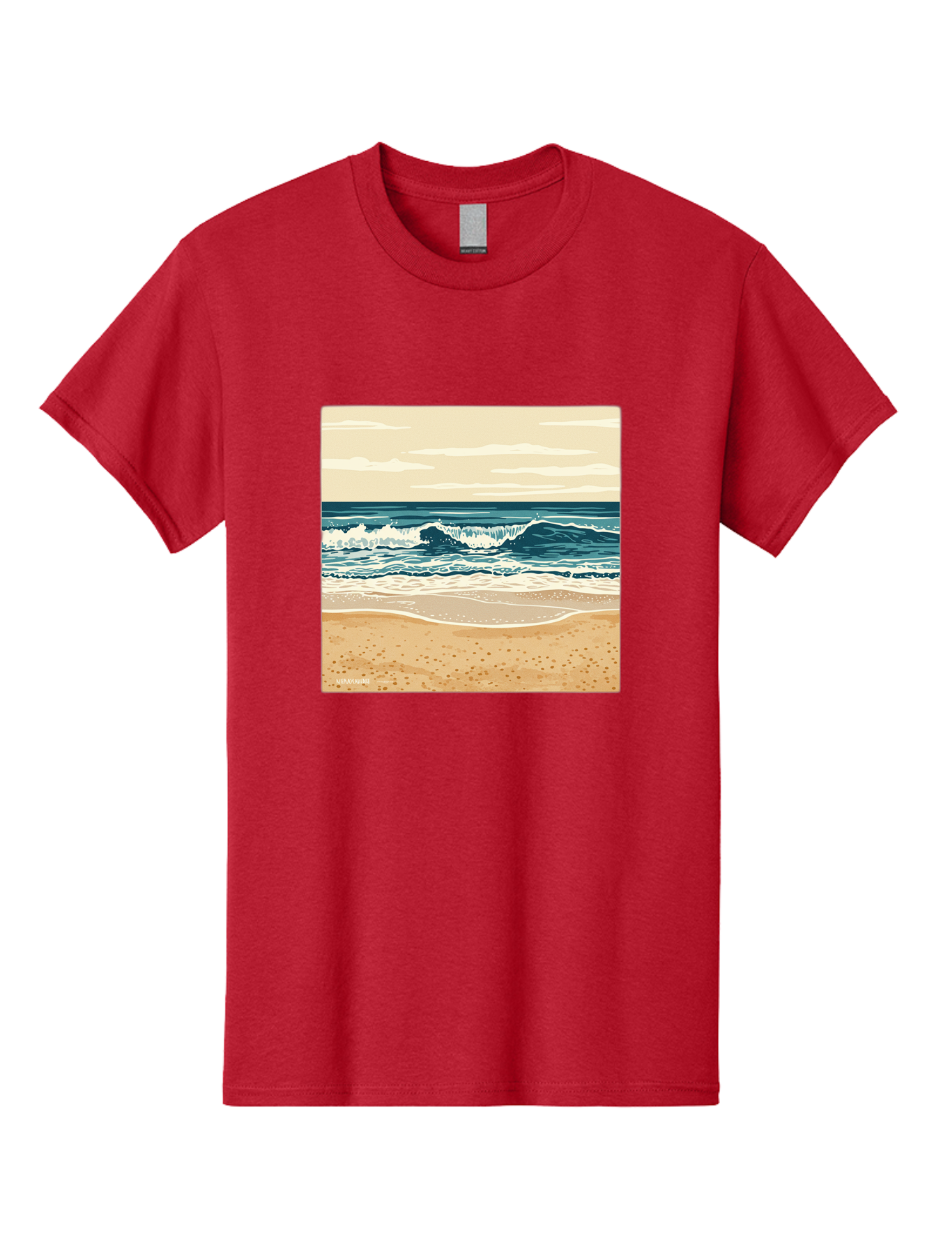 Unplugged-Beach-Scene Men'S Graphic Tee, 100% Cotton, Comfortable Casual Summer Wear, Machine Washable, Vintage Camera, Old Camera, Antique Camera, Black Camera, Classic Photography, Photography Equipment, Nostalgic Device, Film Camera, Bal551