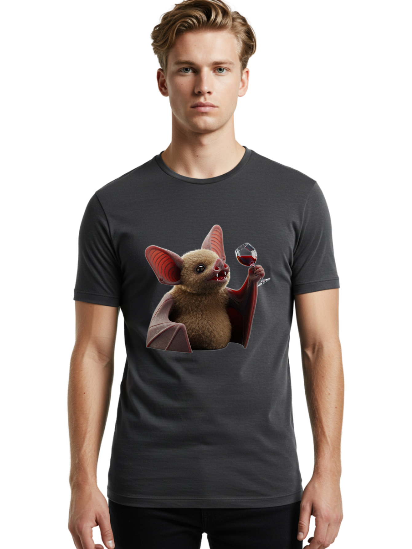 Vampire-Bat-1 Men'S Graphic Tee, 100% Cotton, Comfortable Casual Summer Wear, Machine Washable, Vintage Camera, Old Camera, Antique Camera, Black Camera, Classic Photography, Photography Equipment, Nostalgic Device, Film Camera, Camera Art Bal552