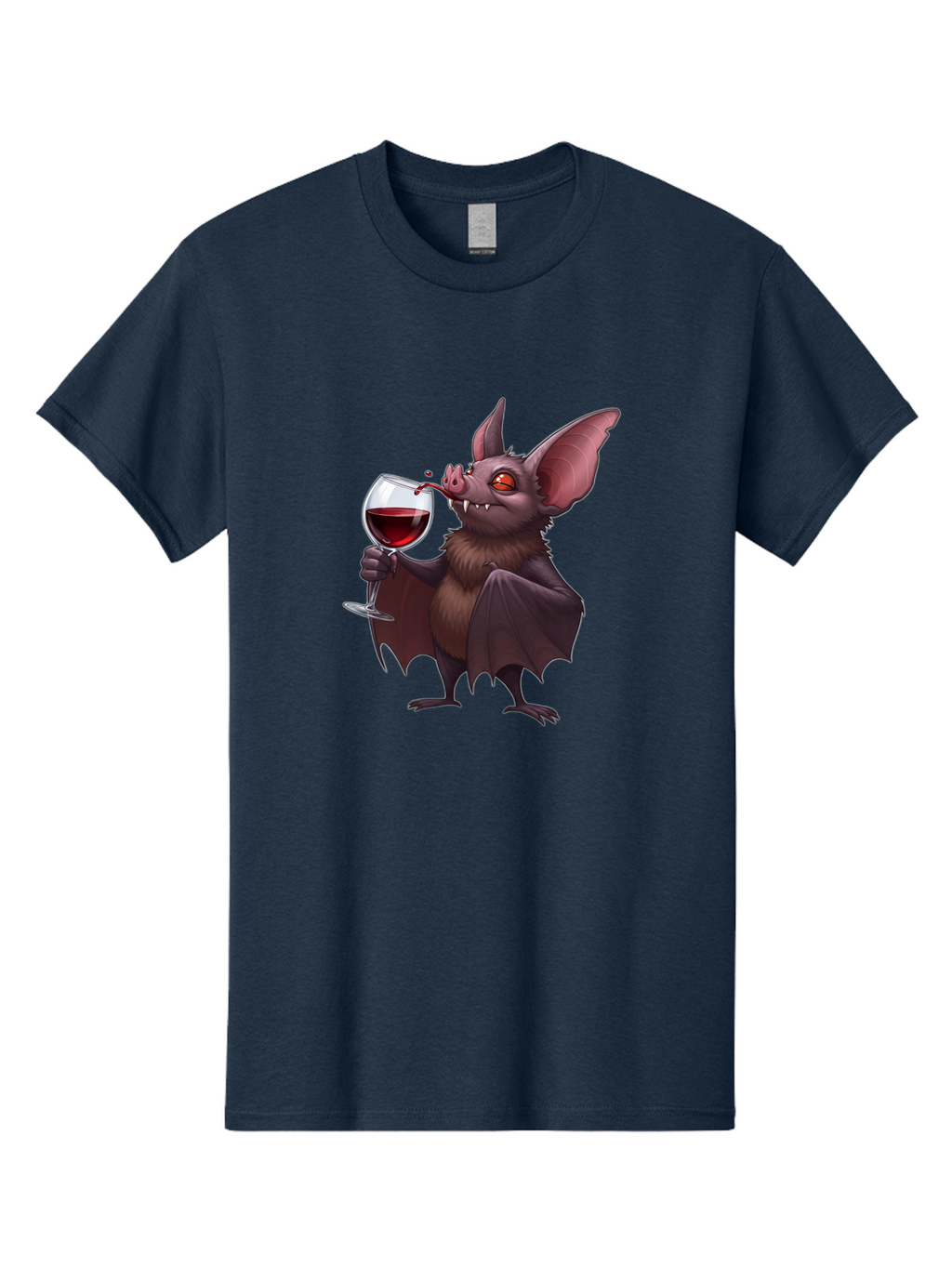 Vampire-Bat-Drinking-Wine Men'S Graphic Tee, 100% Cotton, Comfortable Casual Summer Wear, Machine Washable, Vintage Camera, Old Camera, Antique Camera, Black Camera, Classic Photography, Photography Equipment, Nostalgic Device, Film Camera, Bal553