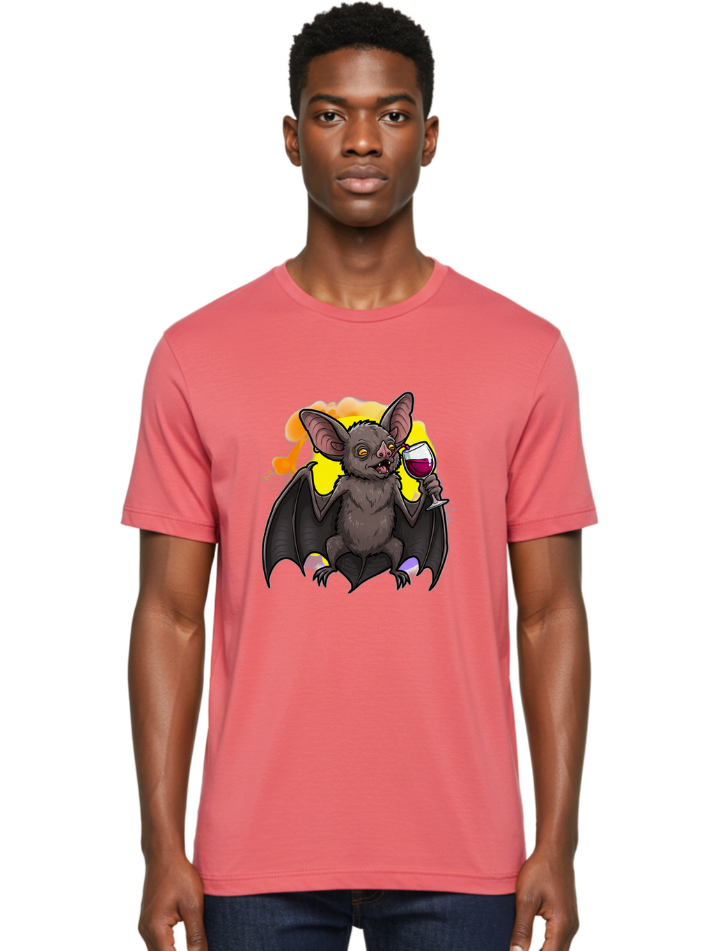 Vampire-Bat-Wine Men'S Graphic Tee, 100% Cotton, Comfortable Casual Summer Wear, Machine Washable, Vintage Camera, Old Camera, Antique Camera, Black Camera, Classic Photography, Photography Equipment, Nostalgic Device, Film Camera, Camera Art Bal555