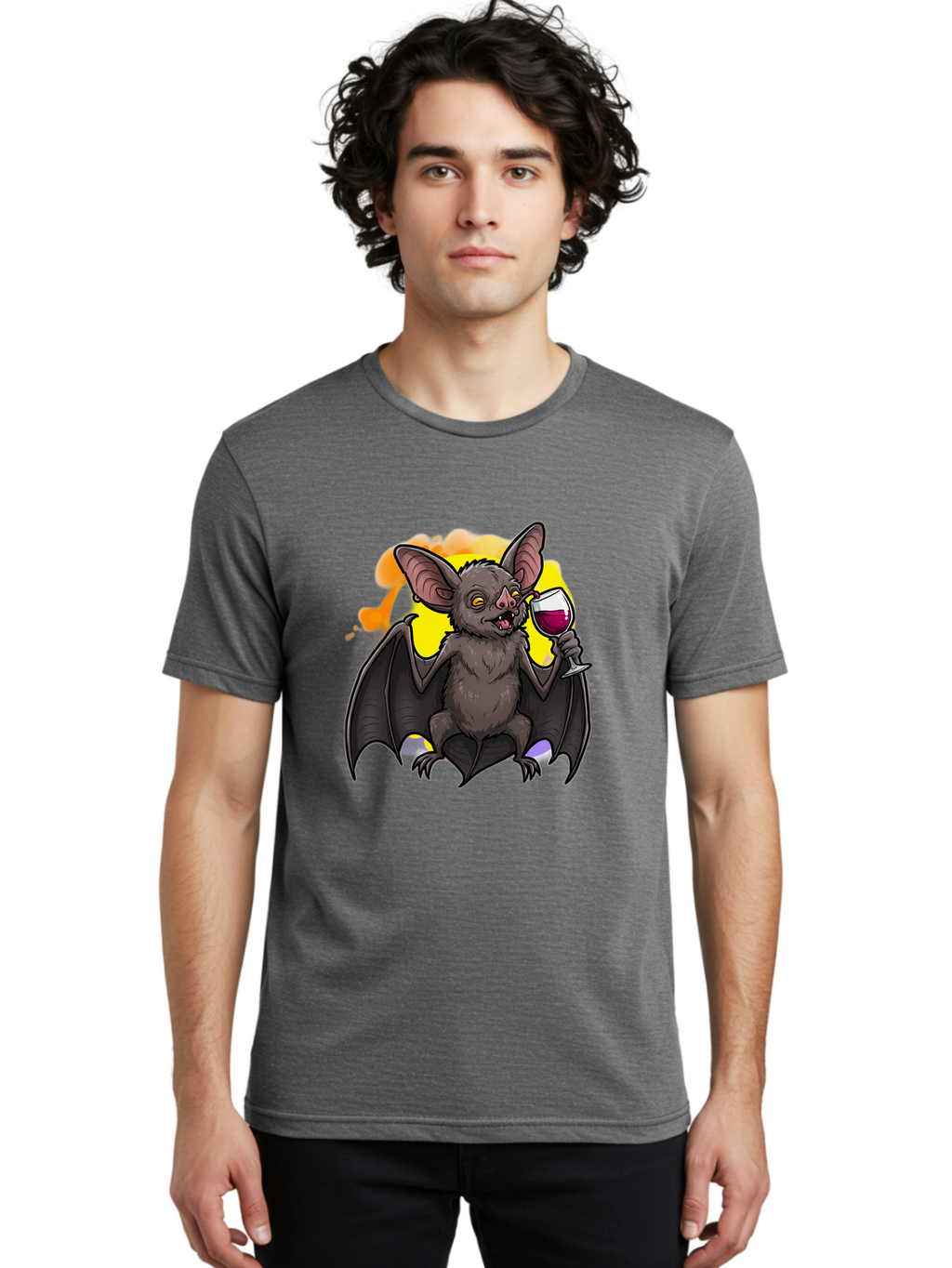 Vampire-Bat-Wine Men'S Graphic Tee, 100% Cotton, Comfortable Casual Summer Wear, Machine Washable, Vintage Camera, Old Camera, Antique Camera, Black Camera, Classic Photography, Photography Equipment, Nostalgic Device, Film Camera, Camera Art Bal555