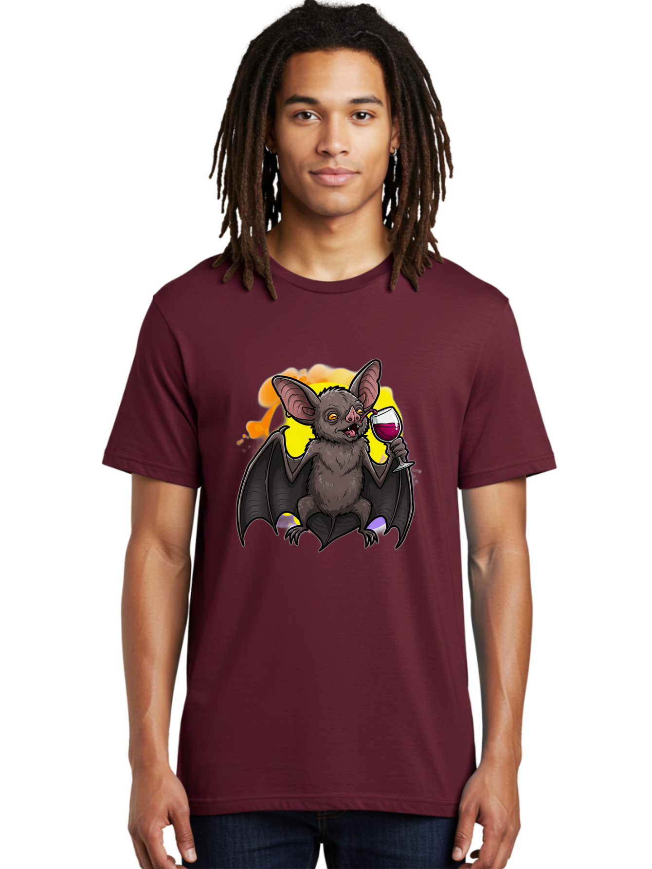 Vampire-Bat-Wine Men'S Graphic Tee, 100% Cotton, Comfortable Casual Summer Wear, Machine Washable, Vintage Camera, Old Camera, Antique Camera, Black Camera, Classic Photography, Photography Equipment, Nostalgic Device, Film Camera, Camera Art Bal555