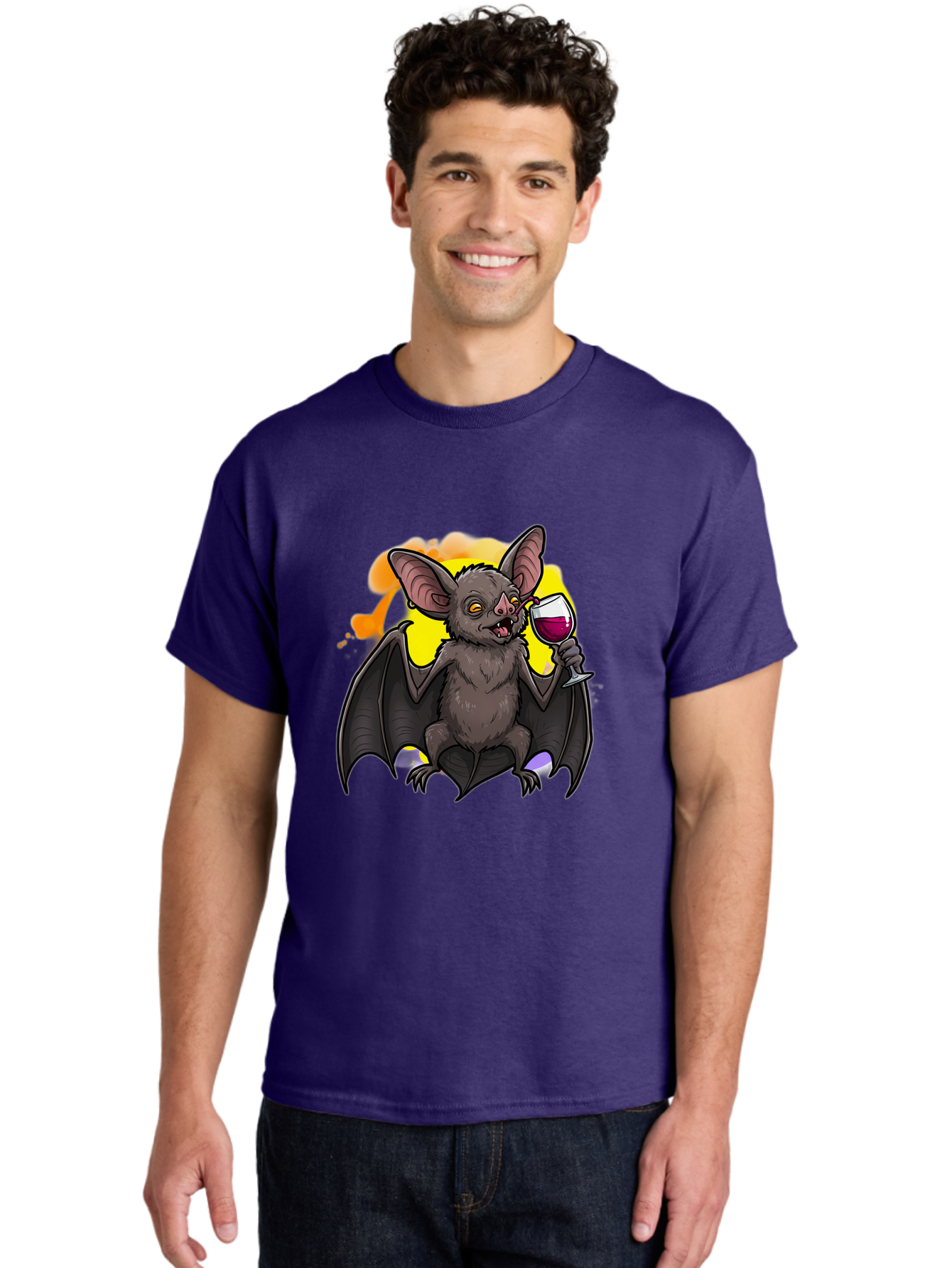Vampire-Bat-Wine Men'S Graphic Tee, 100% Cotton, Comfortable Casual Summer Wear, Machine Washable, Vintage Camera, Old Camera, Antique Camera, Black Camera, Classic Photography, Photography Equipment, Nostalgic Device, Film Camera, Camera Art Bal555