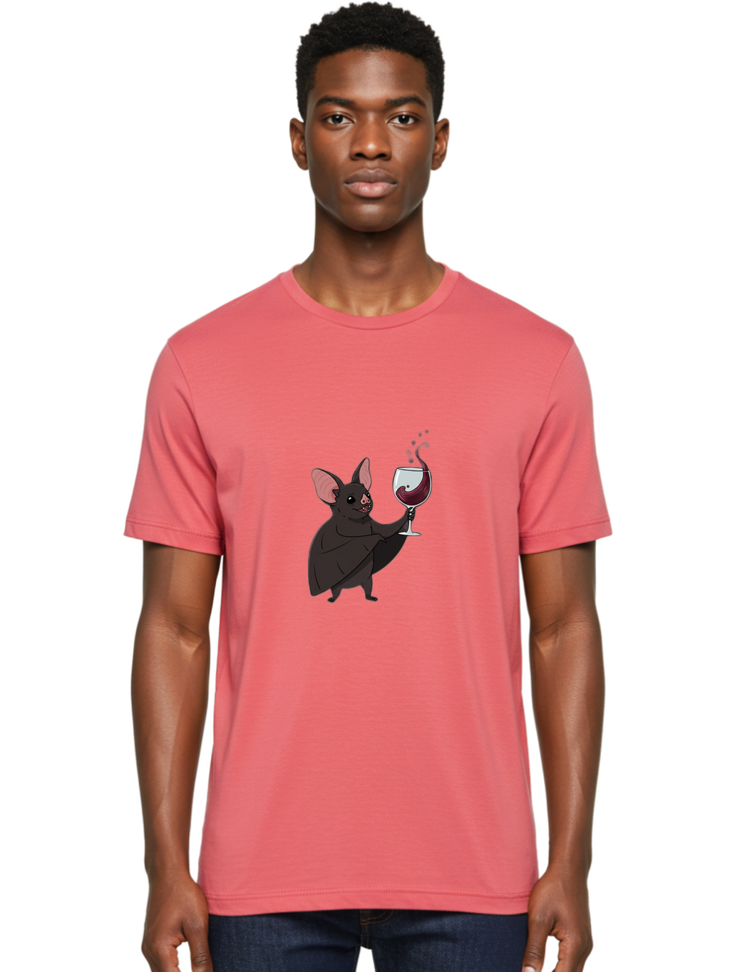 Vampire-Bat-Wineglass Men'S Graphic Tee, 100% Cotton, Comfortable Casual Summer Wear, Machine Washable, Vintage Camera, Old Camera, Antique Camera, Black Camera, Classic Photography, Photography Equipment, Nostalgic Device, Film Camera, Bal556