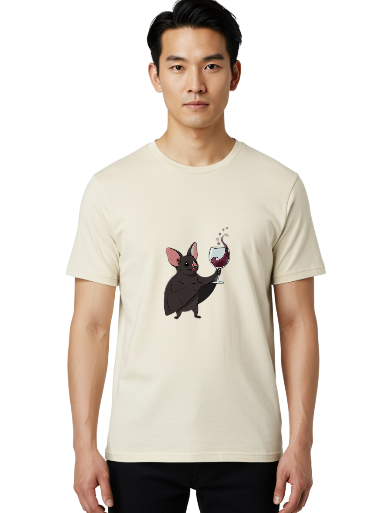 Vampire-Bat-Wineglass Men'S Graphic Tee, 100% Cotton, Comfortable Casual Summer Wear, Machine Washable, Vintage Camera, Old Camera, Antique Camera, Black Camera, Classic Photography, Photography Equipment, Nostalgic Device, Film Camera, Bal556