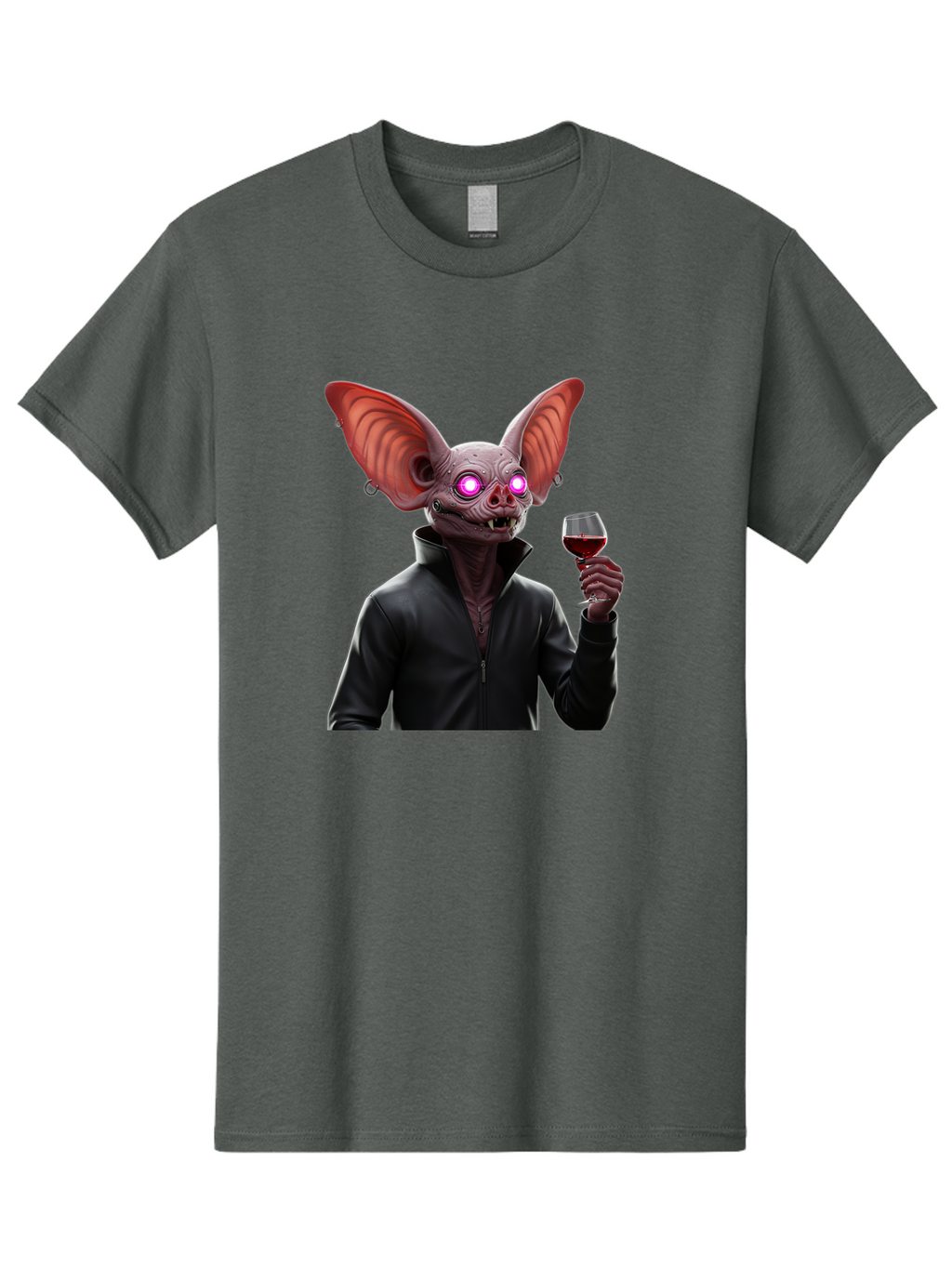 Vampire-Bat-With-Wine Men'S Graphic Tee, 100% Cotton, Comfortable Casual Summer Wear, Machine Washable, Vintage Camera, Old Camera, Antique Camera, Black Camera, Classic Photography, Photography Equipment, Nostalgic Device, Film Camera, Bal557