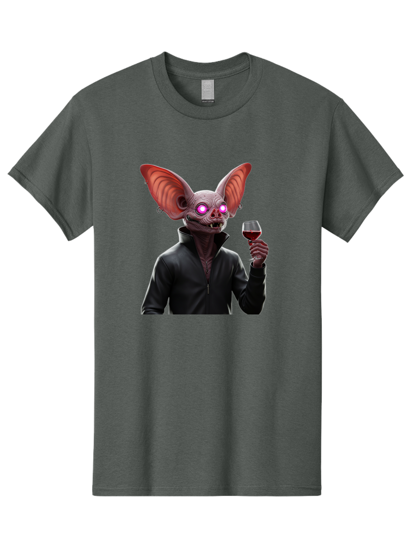 Vampire-Bat-With-Wine Men'S Graphic Tee, 100% Cotton, Comfortable Casual Summer Wear, Machine Washable, Vintage Camera, Old Camera, Antique Camera, Black Camera, Classic Photography, Photography Equipment, Nostalgic Device, Film Camera, Bal557