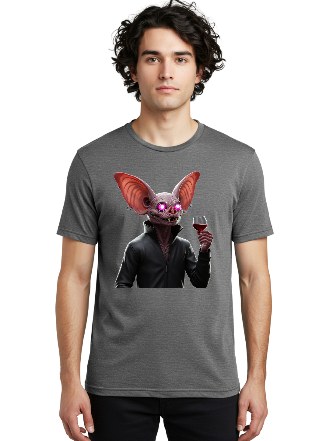 Vampire-Bat-With-Wine Men'S Graphic Tee, 100% Cotton, Comfortable Casual Summer Wear, Machine Washable, Vintage Camera, Old Camera, Antique Camera, Black Camera, Classic Photography, Photography Equipment, Nostalgic Device, Film Camera, Bal557
