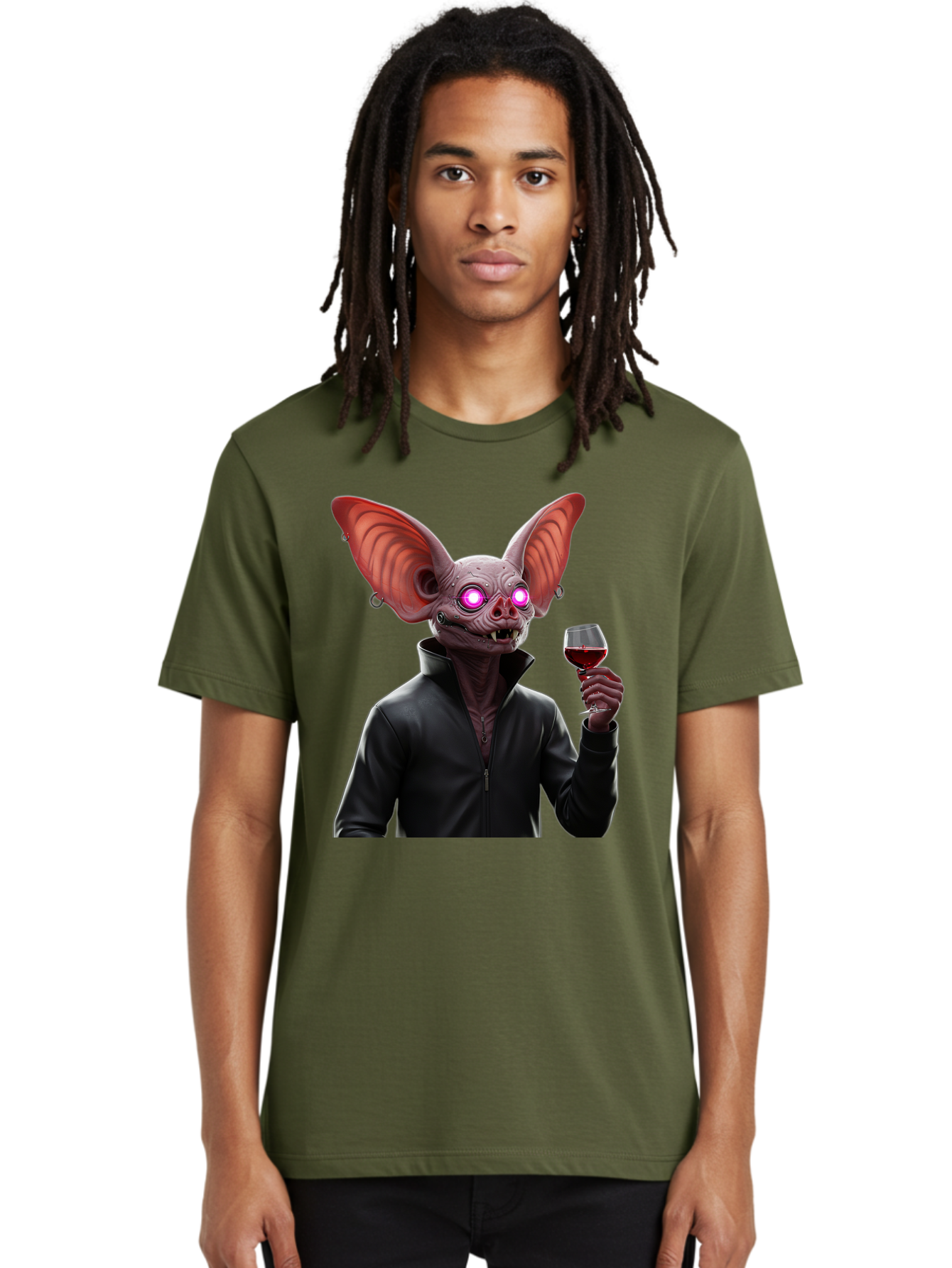 Vampire-Bat-With-Wine Men'S Graphic Tee, 100% Cotton, Comfortable Casual Summer Wear, Machine Washable, Vintage Camera, Old Camera, Antique Camera, Black Camera, Classic Photography, Photography Equipment, Nostalgic Device, Film Camera, Bal557