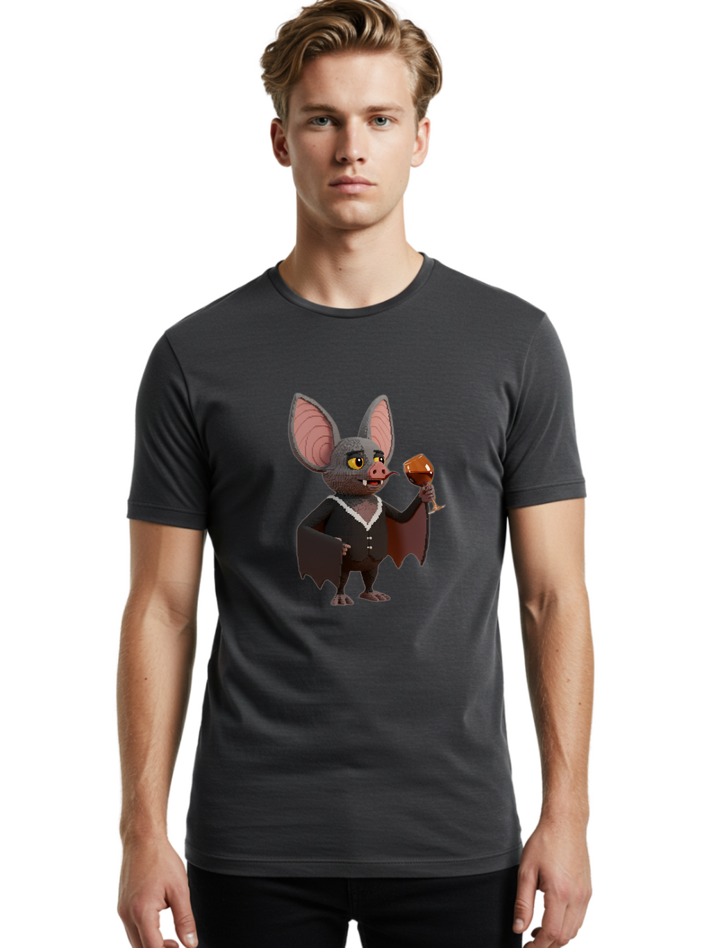 Vampire-Bat Men'S Graphic Tee, 100% Cotton, Comfortable Casual Summer Wear, Machine Washable, Vintage Camera, Old Camera, Antique Camera, Black Camera, Classic Photography, Photography Equipment, Nostalgic Device, Film Camera, Camera Art Bal558