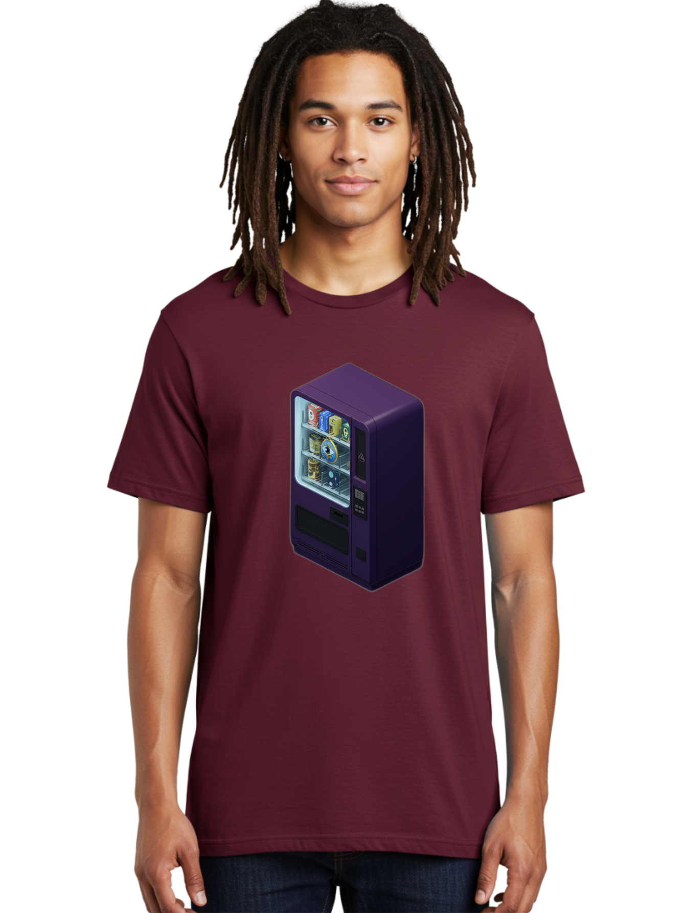 Vending-Machine-1 Men'S Graphic Tee, 100% Cotton, Comfortable Casual Summer Wear, Machine Washable, Vintage Camera, Old Camera, Antique Camera, Black Camera, Classic Photography, Photography Equipment, Nostalgic Device, Film Camera, Camera Art Bal559
