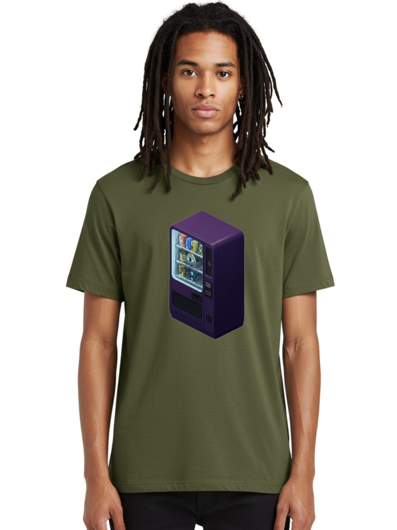Vending-Machine-1 Men'S Graphic Tee, 100% Cotton, Comfortable Casual Summer Wear, Machine Washable, Vintage Camera, Old Camera, Antique Camera, Black Camera, Classic Photography, Photography Equipment, Nostalgic Device, Film Camera, Camera Art Bal559