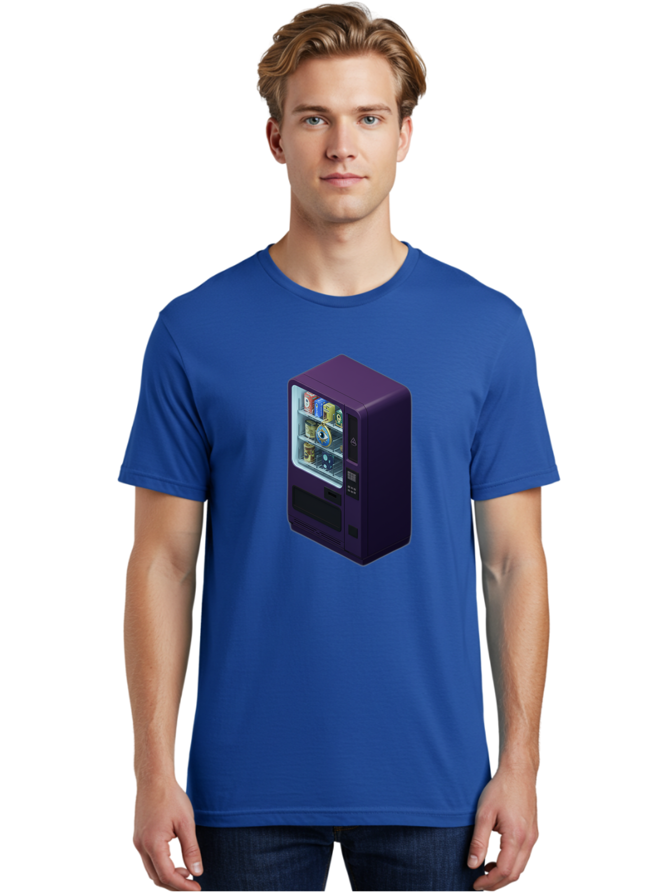 Vending-Machine-1 Men'S Graphic Tee, 100% Cotton, Comfortable Casual Summer Wear, Machine Washable, Vintage Camera, Old Camera, Antique Camera, Black Camera, Classic Photography, Photography Equipment, Nostalgic Device, Film Camera, Camera Art Bal559