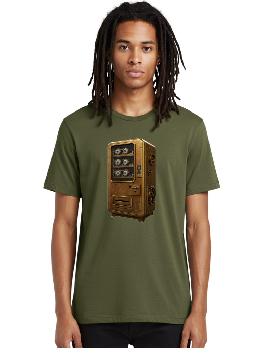 Vending-Machine-3 Men'S Graphic Tee, 100% Cotton, Comfortable Casual Summer Wear, Machine Washable, Vintage Camera, Old Camera, Antique Camera, Black Camera, Classic Photography, Photography Equipment, Nostalgic Device, Film Camera, Camera Art Bal561