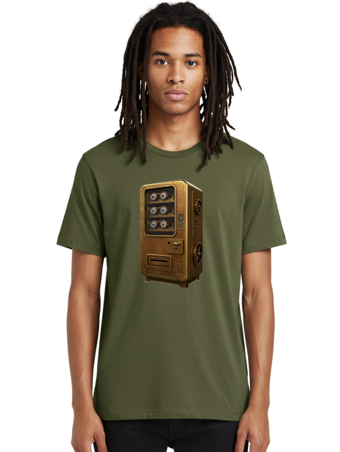Vending-Machine-3 Men'S Graphic Tee, 100% Cotton, Comfortable Casual Summer Wear, Machine Washable, Vintage Camera, Old Camera, Antique Camera, Black Camera, Classic Photography, Photography Equipment, Nostalgic Device, Film Camera, Camera Art Bal561