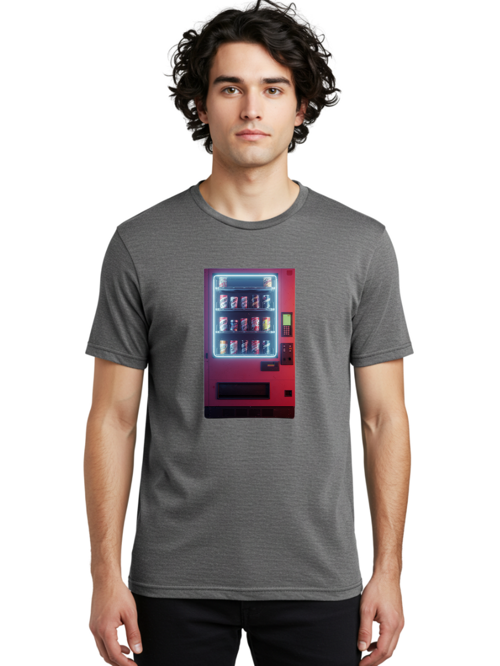 Vending-Machine-4 Men'S Graphic Tee, 100% Cotton, Comfortable Casual Summer Wear, Machine Washable, Vintage Camera, Old Camera, Antique Camera, Black Camera, Classic Photography, Photography Equipment, Nostalgic Device, Film Camera, Camera Art Bal562