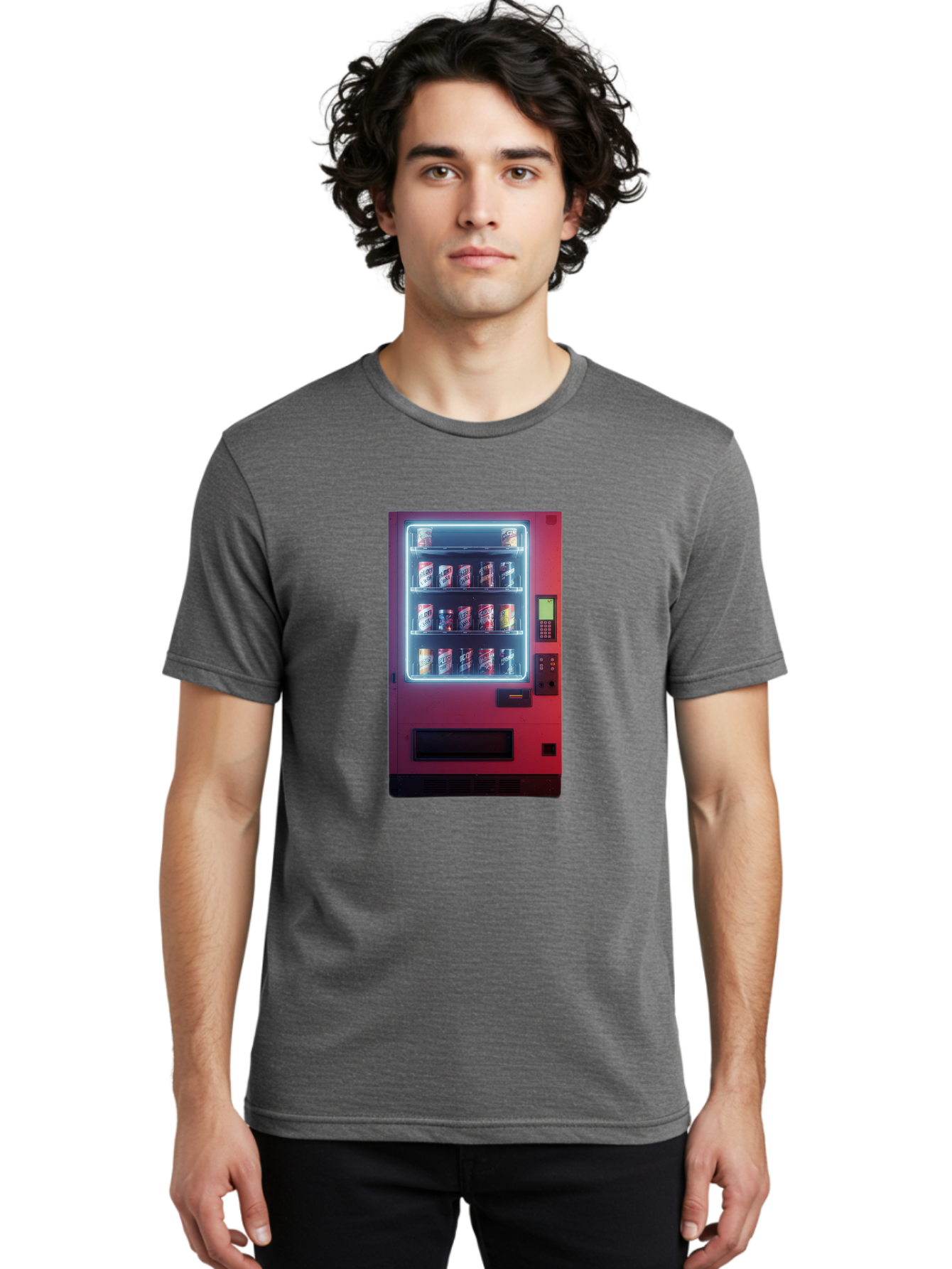 Vending-Machine-4 Men'S Graphic Tee, 100% Cotton, Comfortable Casual Summer Wear, Machine Washable, Vintage Camera, Old Camera, Antique Camera, Black Camera, Classic Photography, Photography Equipment, Nostalgic Device, Film Camera, Camera Art Bal562