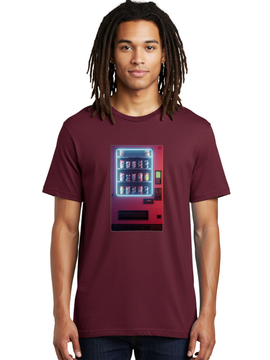 Vending-Machine-4 Men'S Graphic Tee, 100% Cotton, Comfortable Casual Summer Wear, Machine Washable, Vintage Camera, Old Camera, Antique Camera, Black Camera, Classic Photography, Photography Equipment, Nostalgic Device, Film Camera, Camera Art Bal562